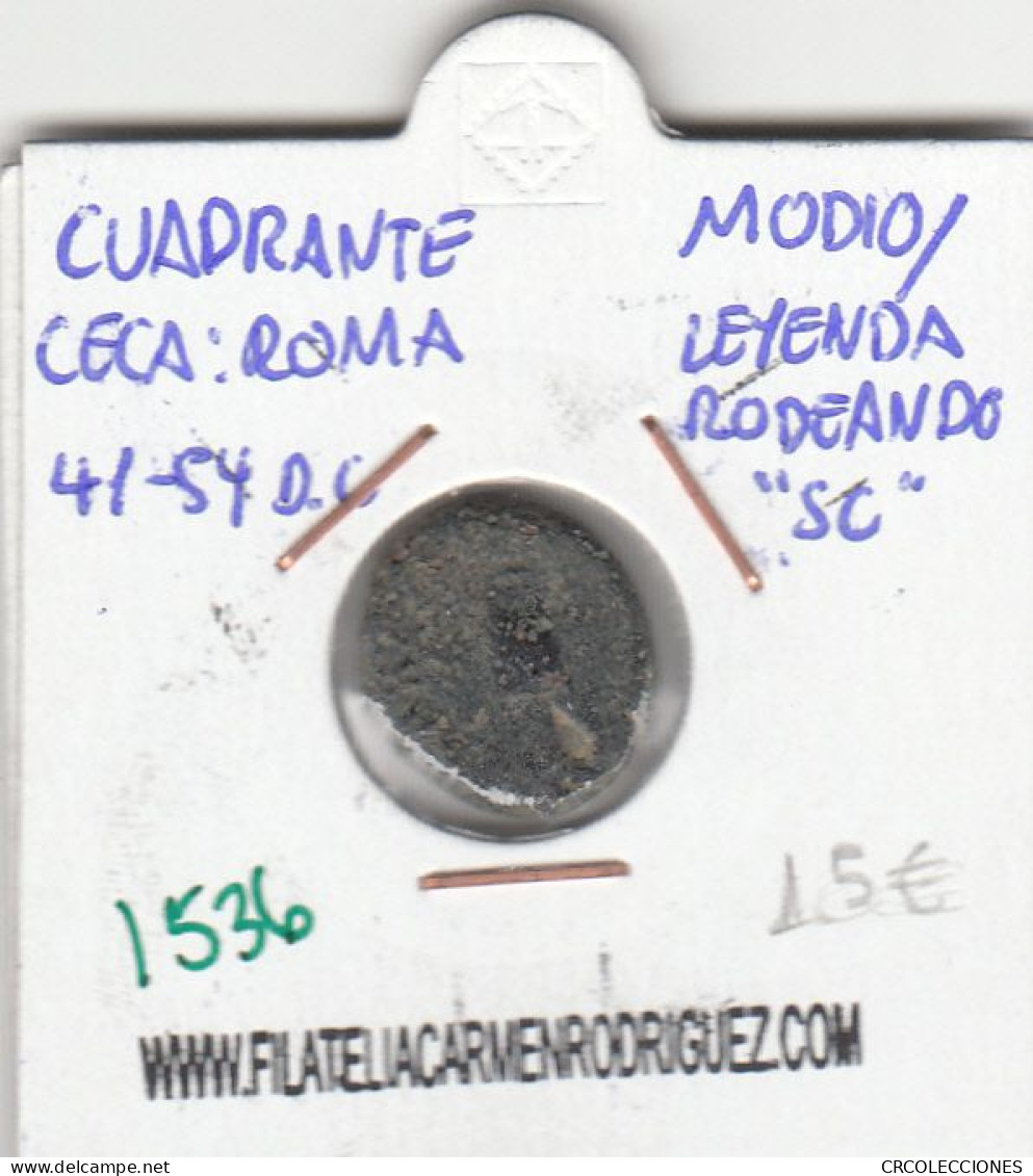 CRE1536 MONEDA ROMANA CUADRANTE VER DESCRIPCION EN FOTO - Other & Unclassified