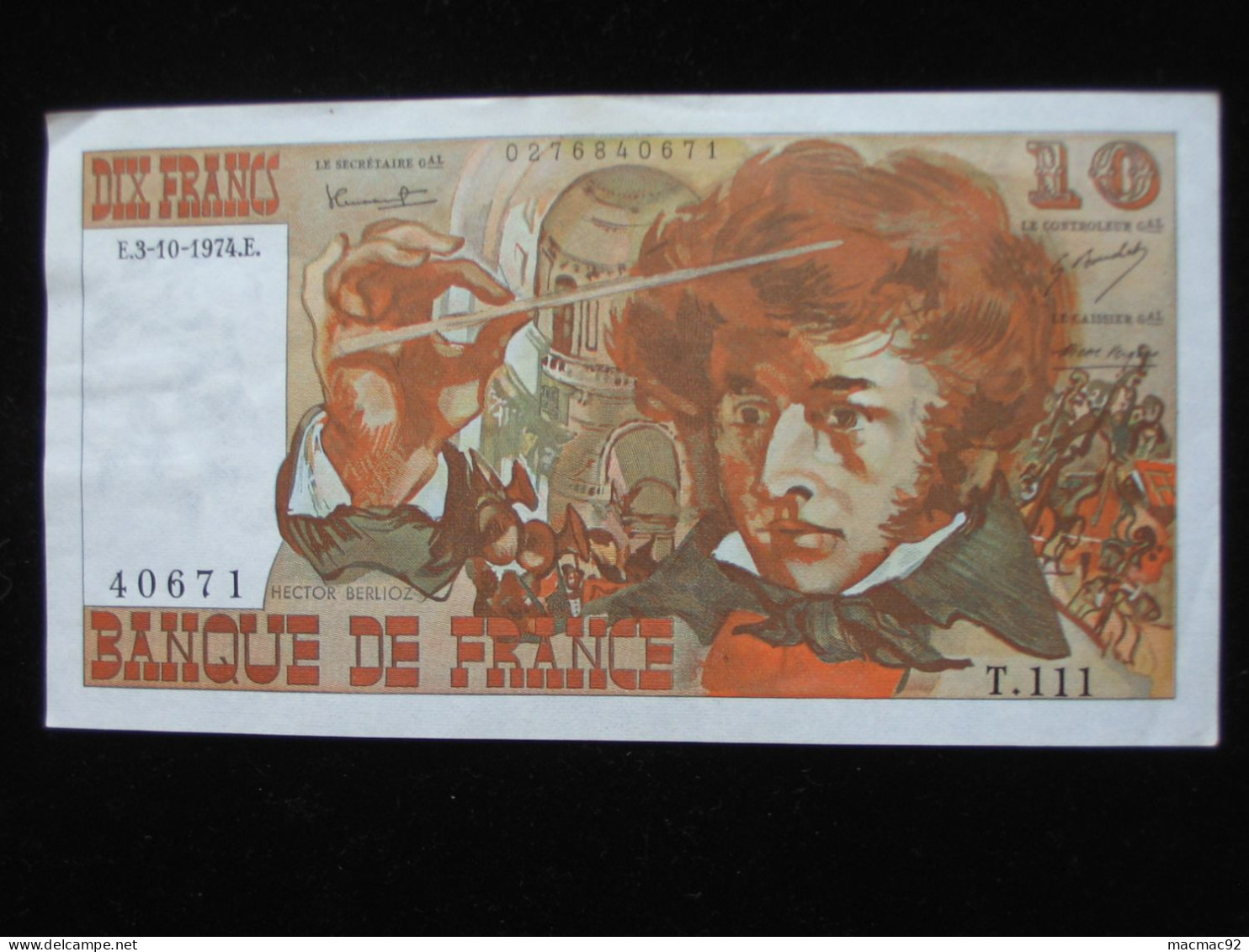 10 Dix Francs BERLIOZ  3-10-1974   **** EN ACHAT IMMEDIAT **** - 10 F 1972-1978 ''Berlioz''