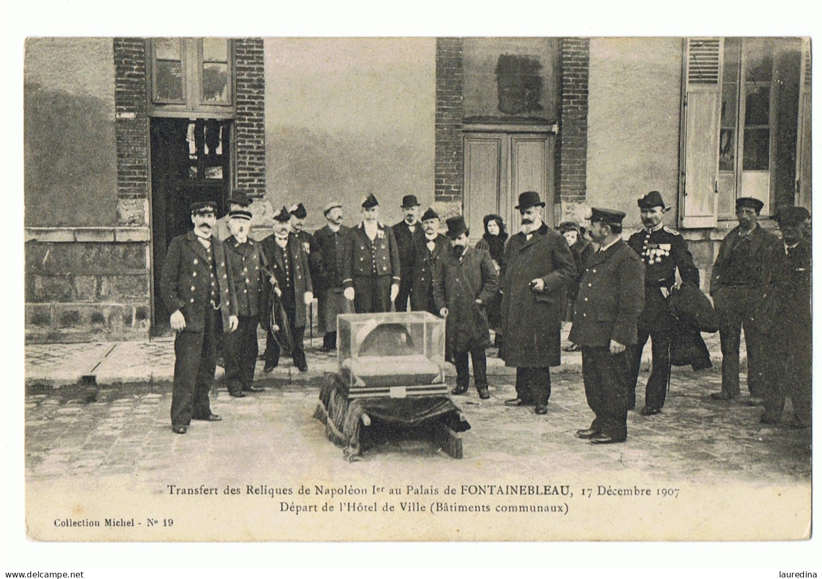 CP SEINE ET MARNE - FONTAINEBLEAU - TRANSFERT DES RELIQUES DE NAPOLEON 1er AU PALAIS  LE 17 DECEMBRE 1907 - - Funérailles