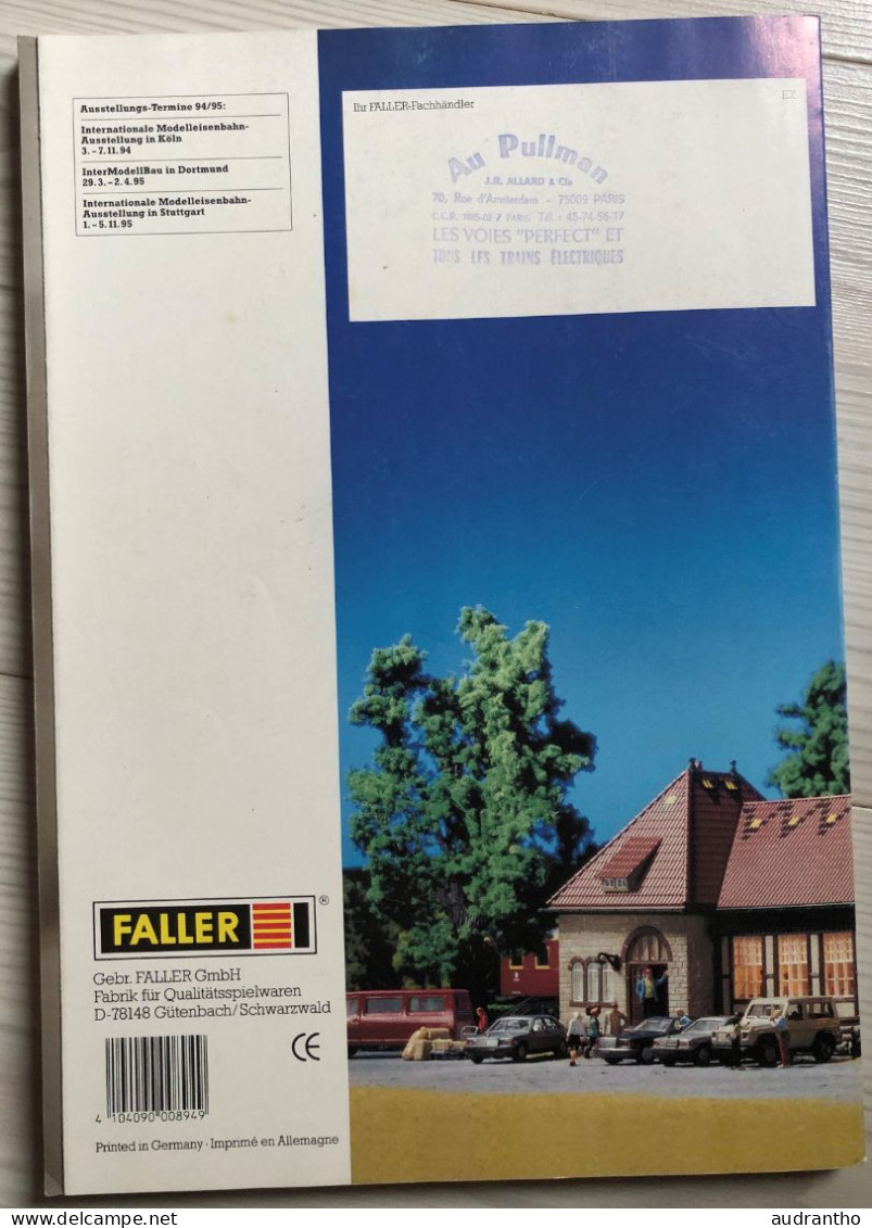 Catalogue Modélisme FALLER 1994/95 -modélisme Ferroviaire Train Rail - Francese