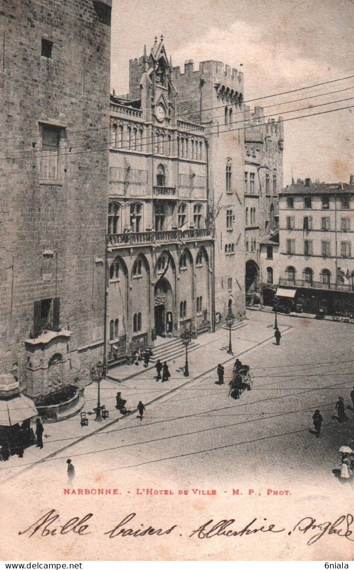 19093 NARBONNE L'HÔTEL DE VILLE     (2 Scans ) 11 - Narbonne