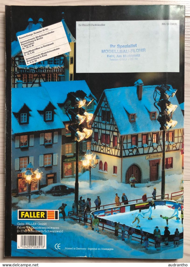 Catalogue Modellbau HO-N-Z FALLER 1991/92 -modélisme Ferroviaire Train Rail - Allemand