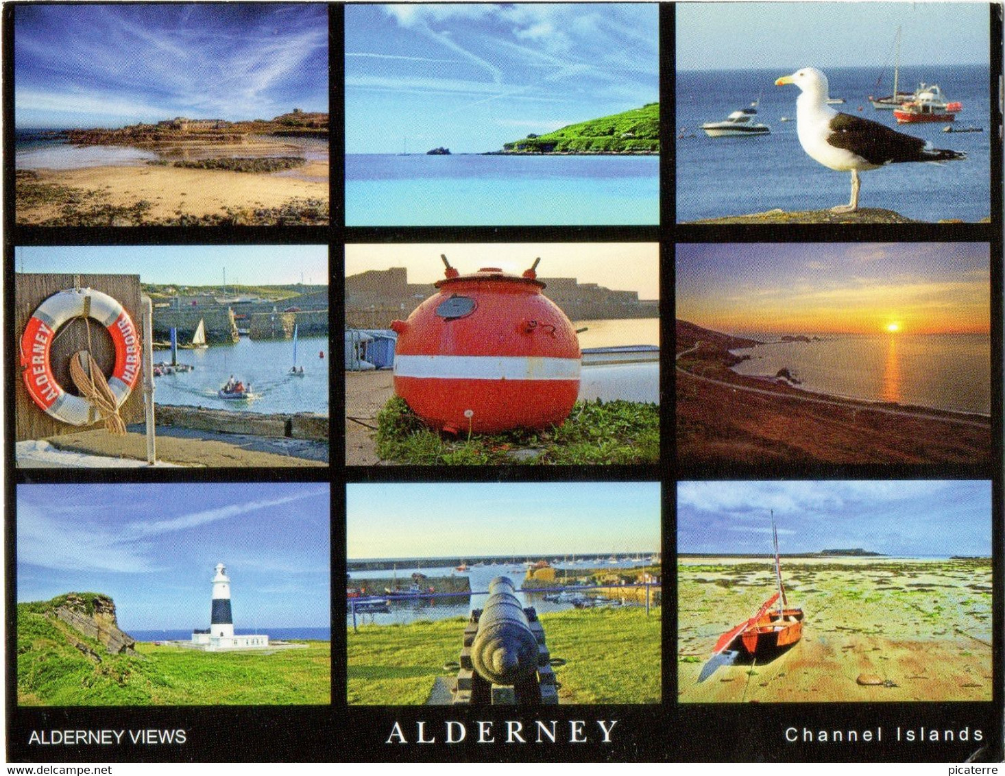 Multiview - 9 Different Views Of The Island Of Alderney, Channel Islands C2010 (N.Howard) -ile Aurigny - Alderney