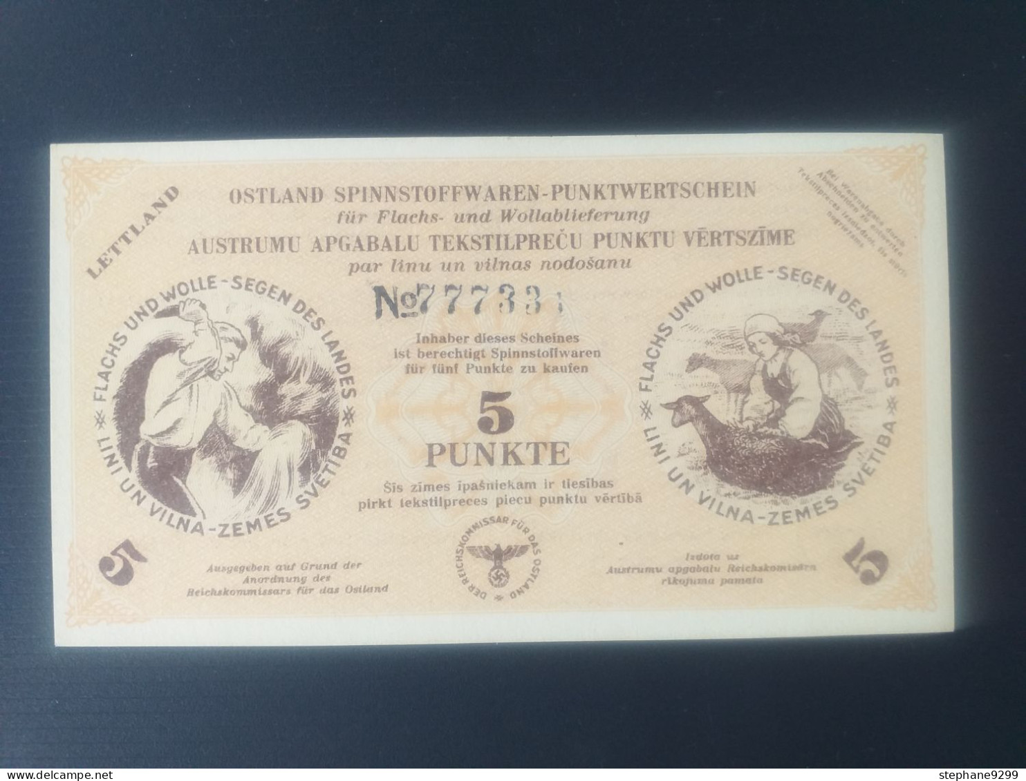 5 PUNKTE 1940.P-NL3.LETTONIE - Latvia