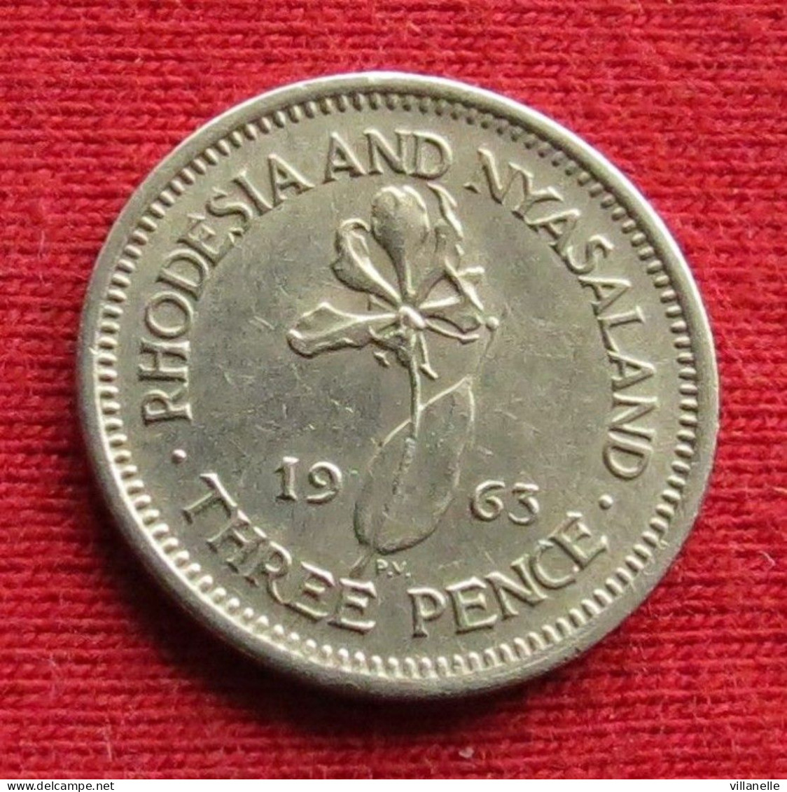 Rhodesia & Nyasaland 3 Three Pence 1963 KM# 3 Lt 500 *VT Rodesia Rhodesie - Rhodesien
