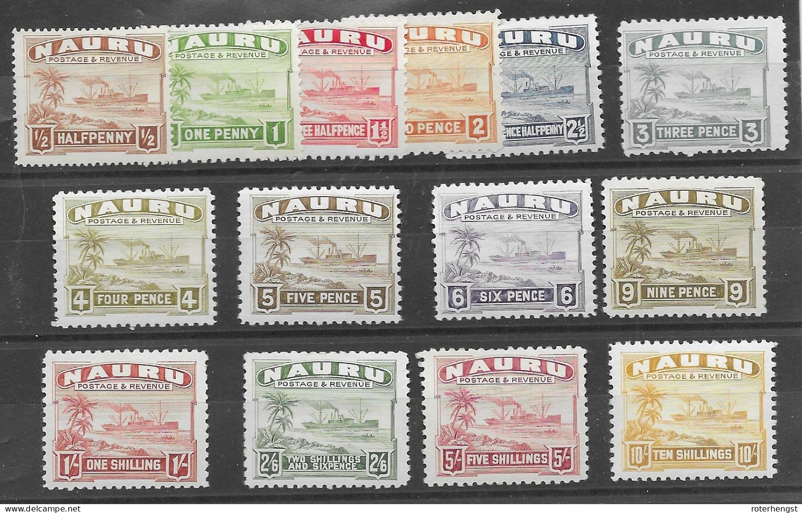 Nauru Complete Set 1924 Mh* 300 Euros - Nauru