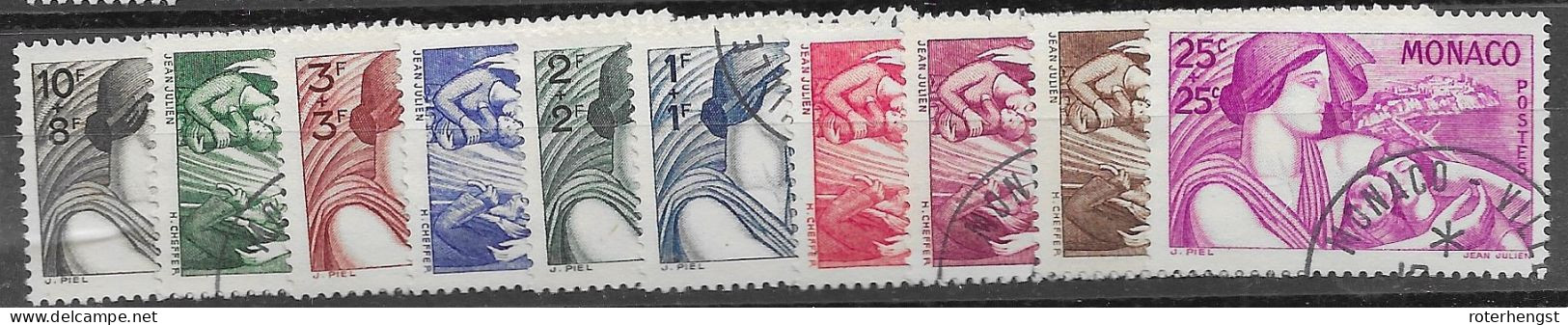 Monaco VFU TB 70 Euros 1941 Complete Set - Usati