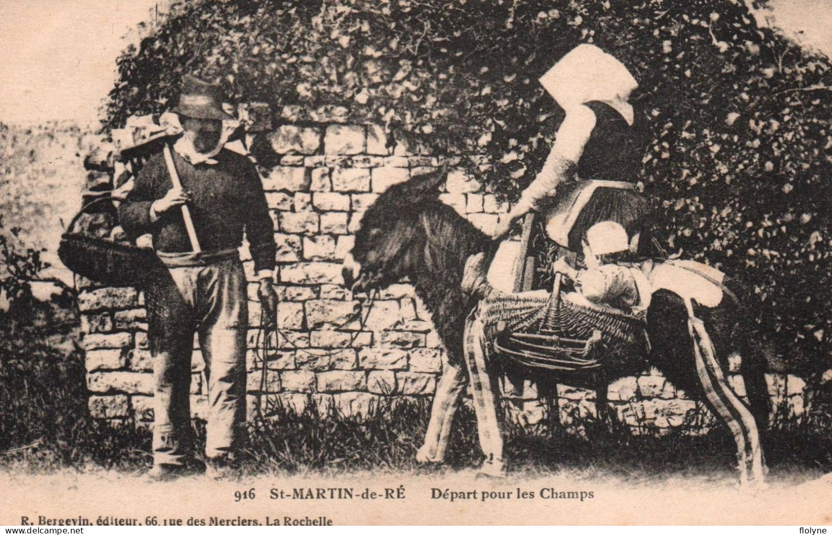 Ile De Ré - Saint Martin De Ré - Le Départ Pour Les Champs - Agriculture - âne - Saint-Martin-de-Ré