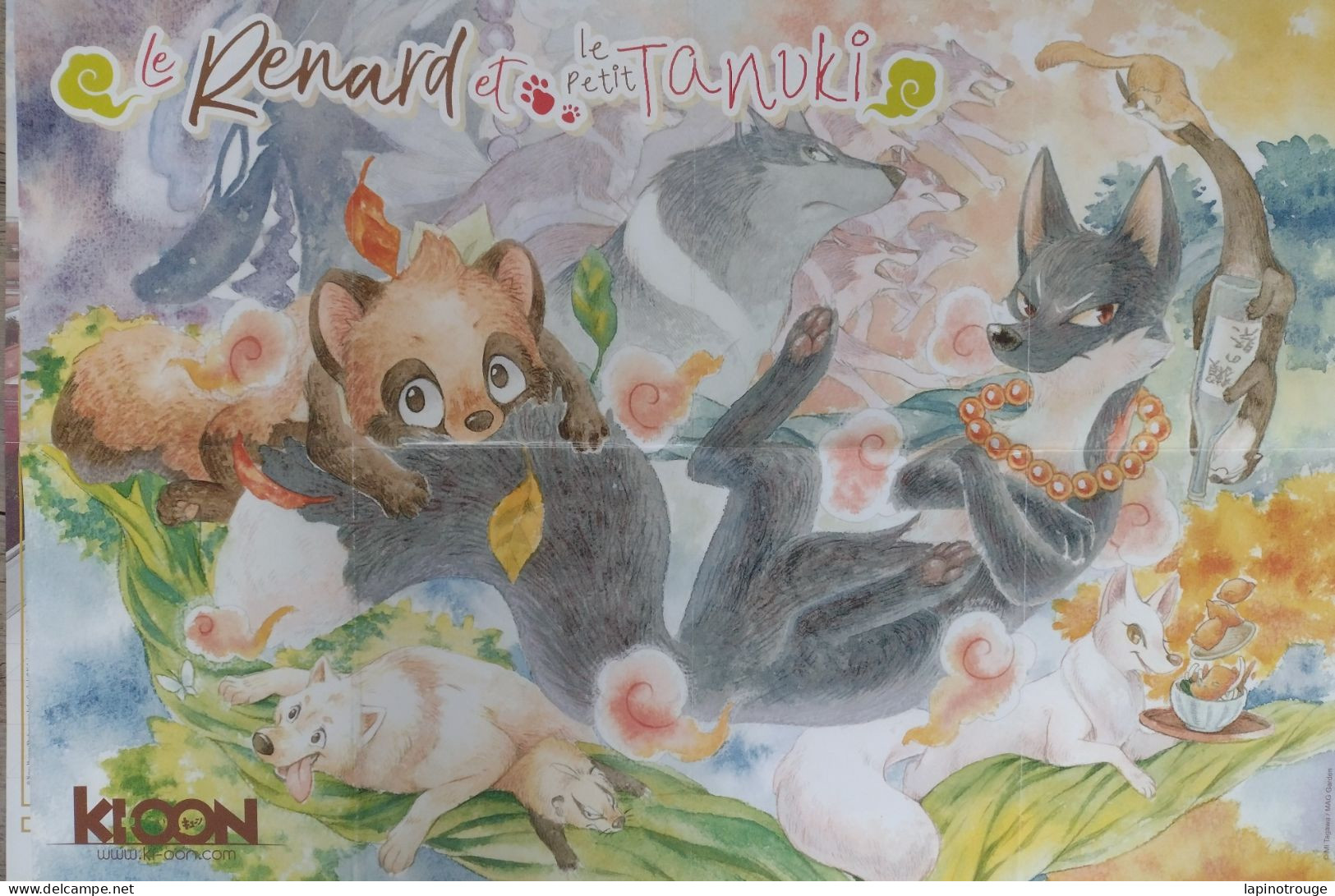 Affiche MI Tagawa Manga Le Renard Et Le Petit Tanuki Ki-Oon 2022 - Affiches & Posters