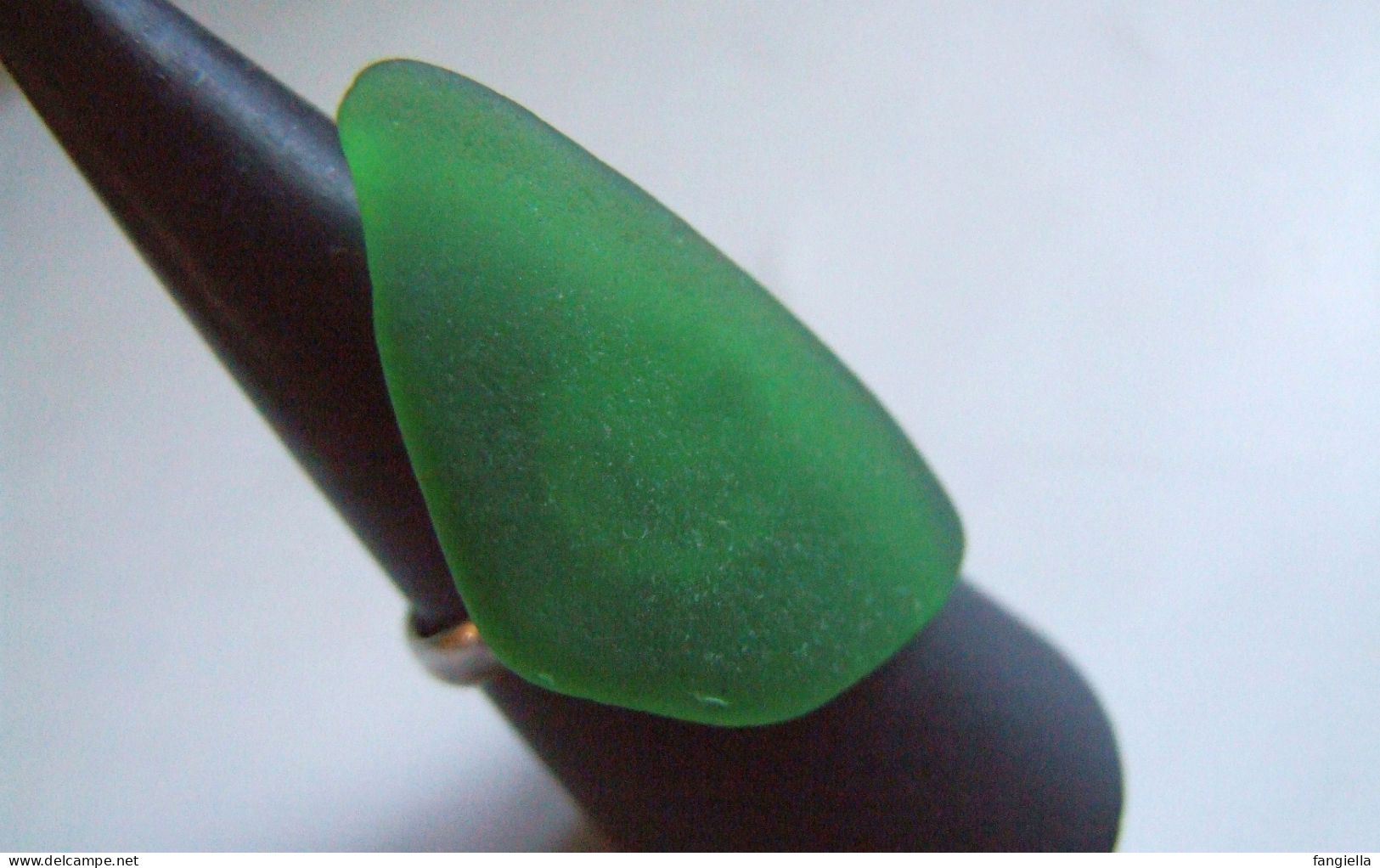 Fête Des Mères, Bague Verte Femme, Verre De Mer Naturel, Bijou Nature, Bague Minimaliste, Cadeau Unique Pour Elle, Annea - Ringe