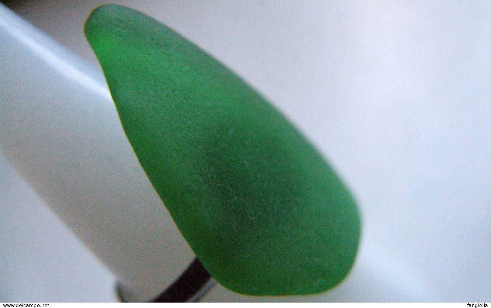 Fête Des Mères, Bague Verte Femme, Verre De Mer Naturel, Bijou Nature, Bague Minimaliste, Cadeau Unique Pour Elle, Annea - Ringe