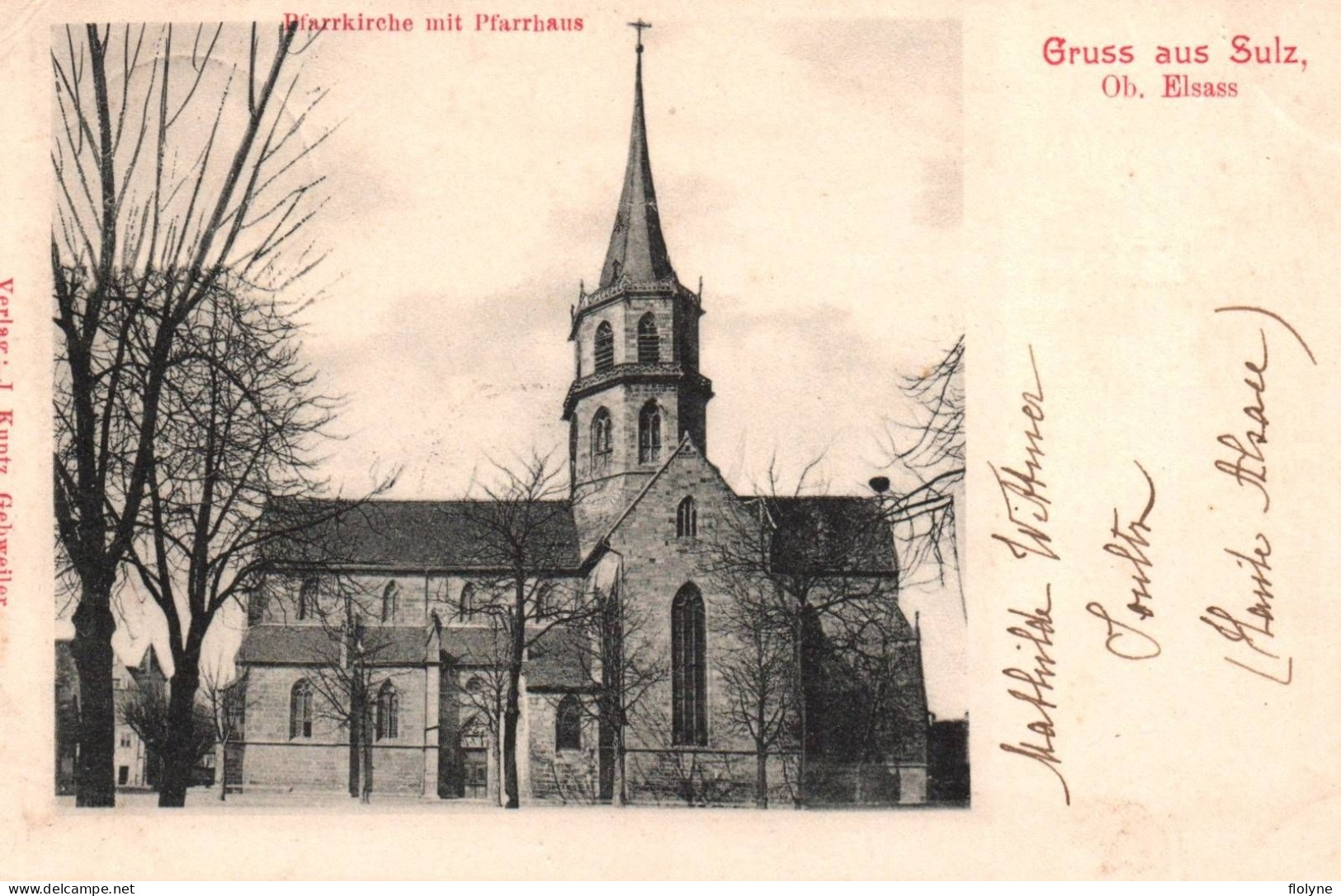 Soultz - Gruss Aus Sultz - Pfarrkirche Mit Pfarrhaus - Soultz