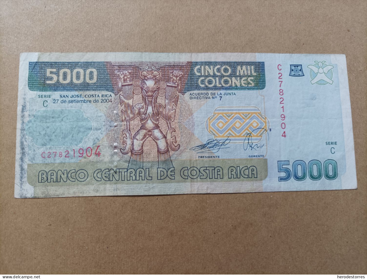 Billete De Costa Rica De 5000 Colones, Año 2004 - Costa Rica