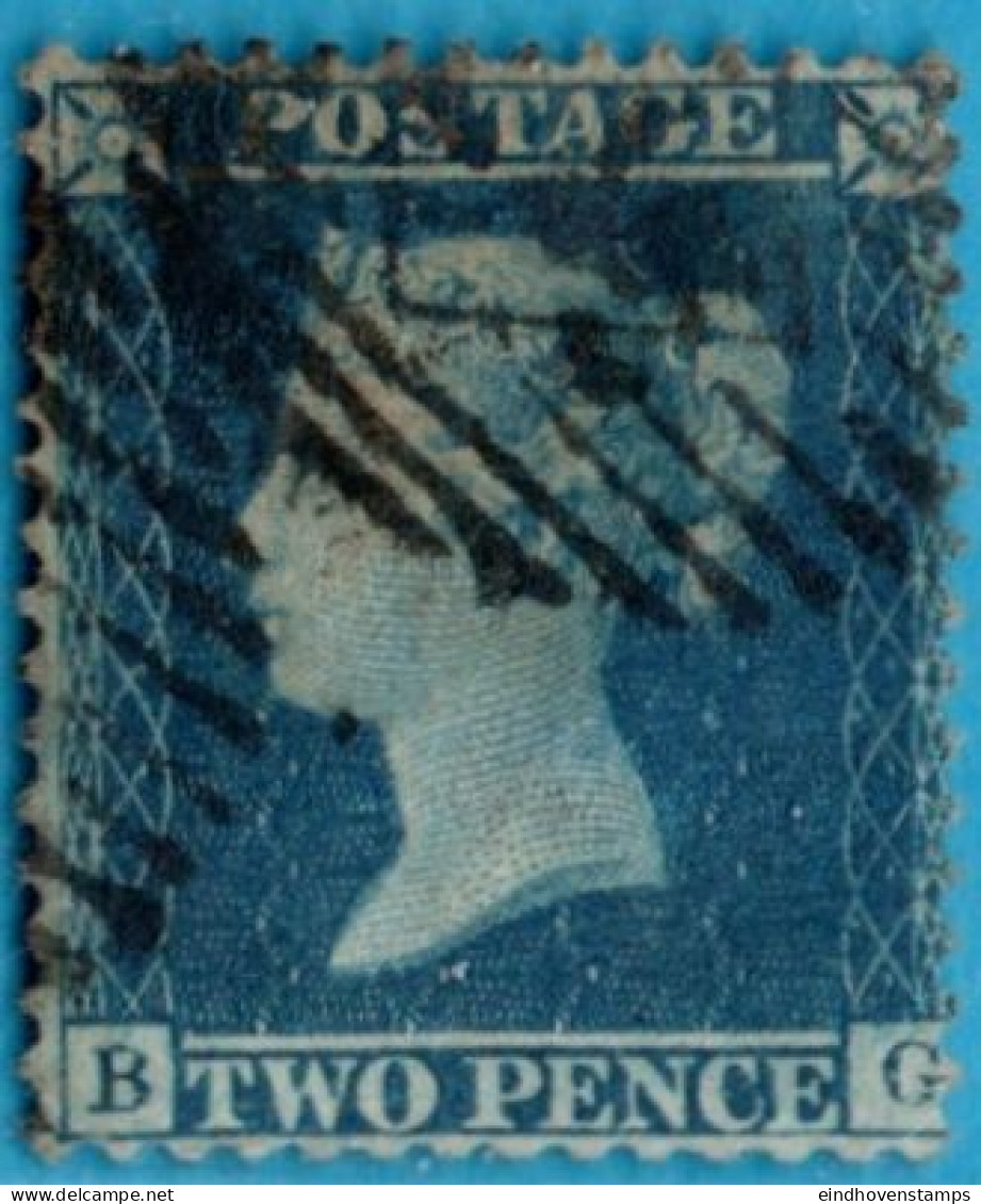 Great Britain 1857 2 D Large Crown Watermark, Alphabet III, Plate 6 Perf 14 Cancelled 2305.2903 - Used Stamps
