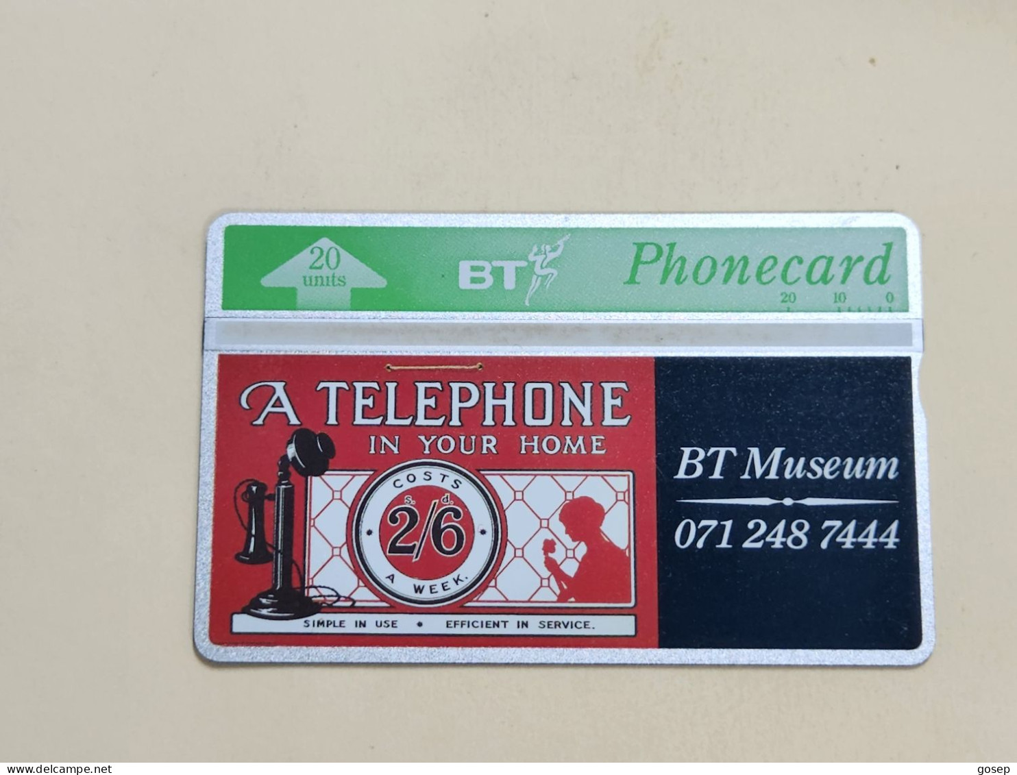 United Kingdom-(BTC072)MUSEUM-phone Home-(20units)-(646)-(302E36149)price Cataloge6.00£-mint+1card Prepiad Free - BT Edición Publicitaria