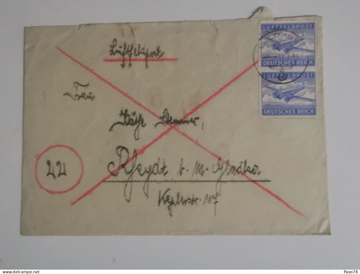 LuftFeldpost WW2, Oblitéré 1944 - Lettres & Documents