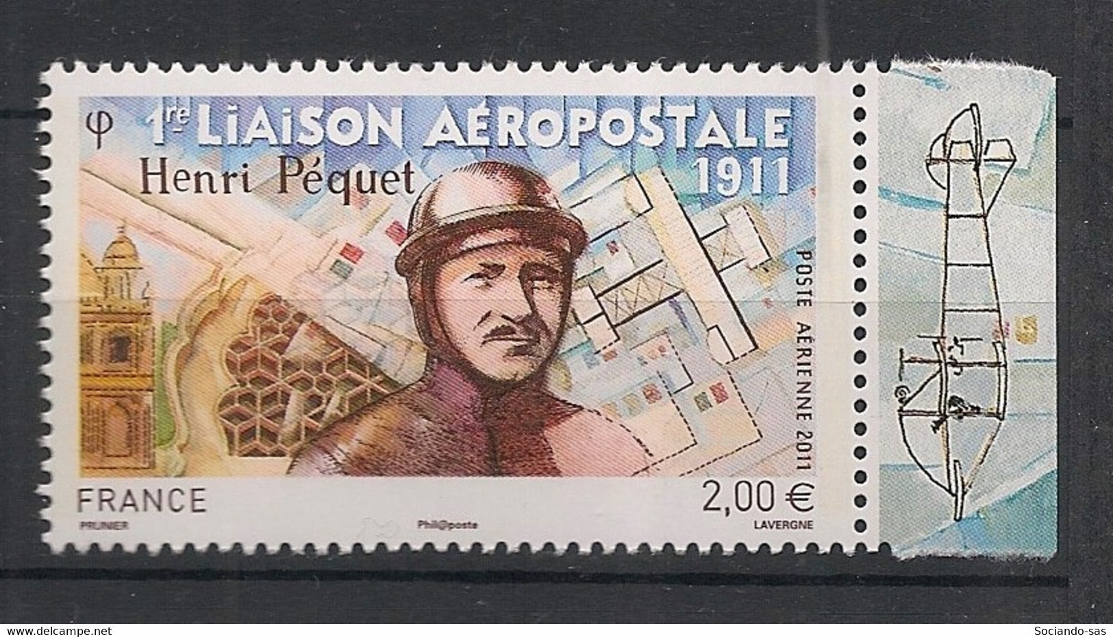 FRANCE - 2011 - Poste Aérienne PA N°Yv. 74a - Henri Pequet - Neuf Luxe ** / MNH / Postfrisch - 1960-.... Mint/hinged