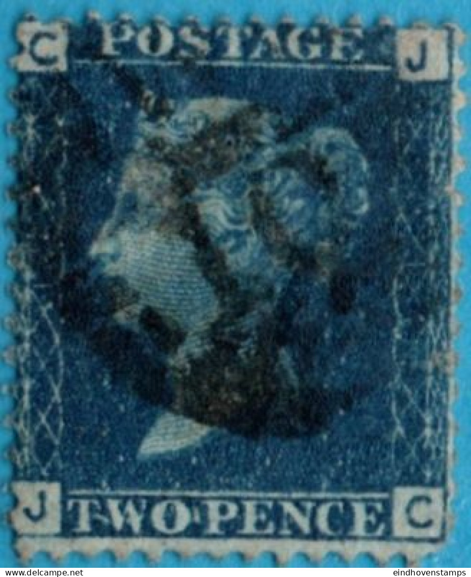 Great Britain 1869 2 D Large Crown Watermark, Thin Line, Perf 14 Plate 14 Cancelled 2305.2907 - Gebraucht