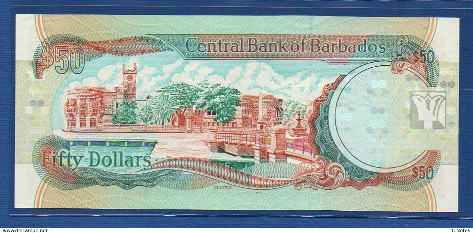 BARBADOS - P.64 –  50 DOLLARS ND 2000 UNC-, S/n J13546152 - Barbados