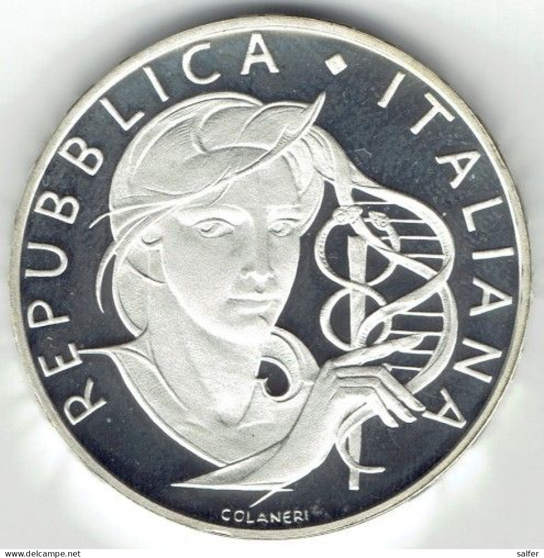 REPUBBLICA  1989  LOTTA AL CANCRO Lire 500 AG - Commemorative