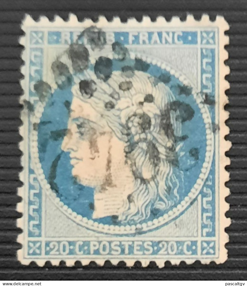 France - Yv - N°37 - "Gros Chiffre 3942" - Cérès - Siège De Paris - 1870 - 20c Bleu - 1849-1850 Ceres