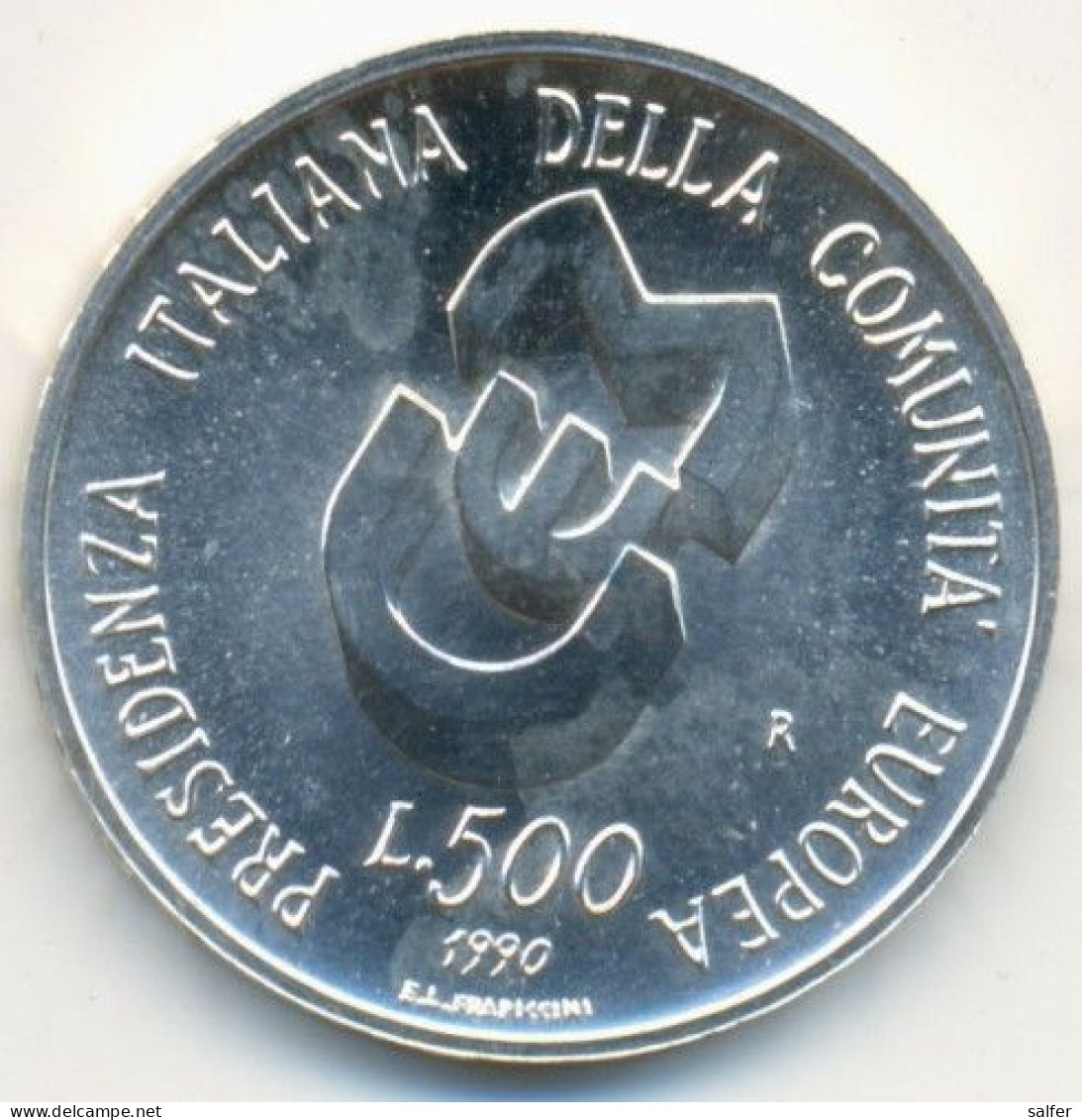 REPUBBLICA  1990  PRESIDENZA CEE  Lire 500 AG - Commémoratives