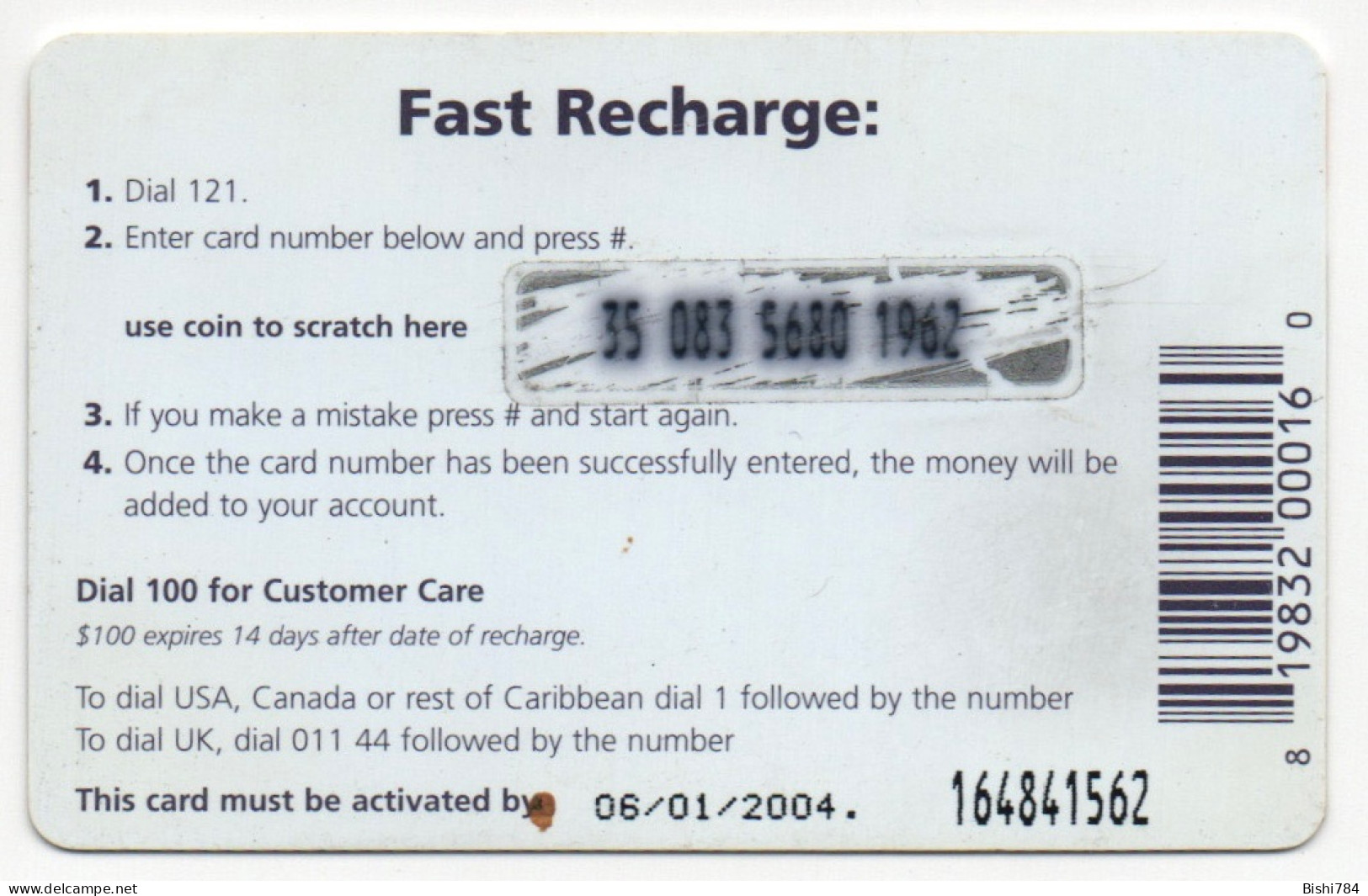 Jamaica - Flex Card $100 (06/01/2004) - Jamaïque