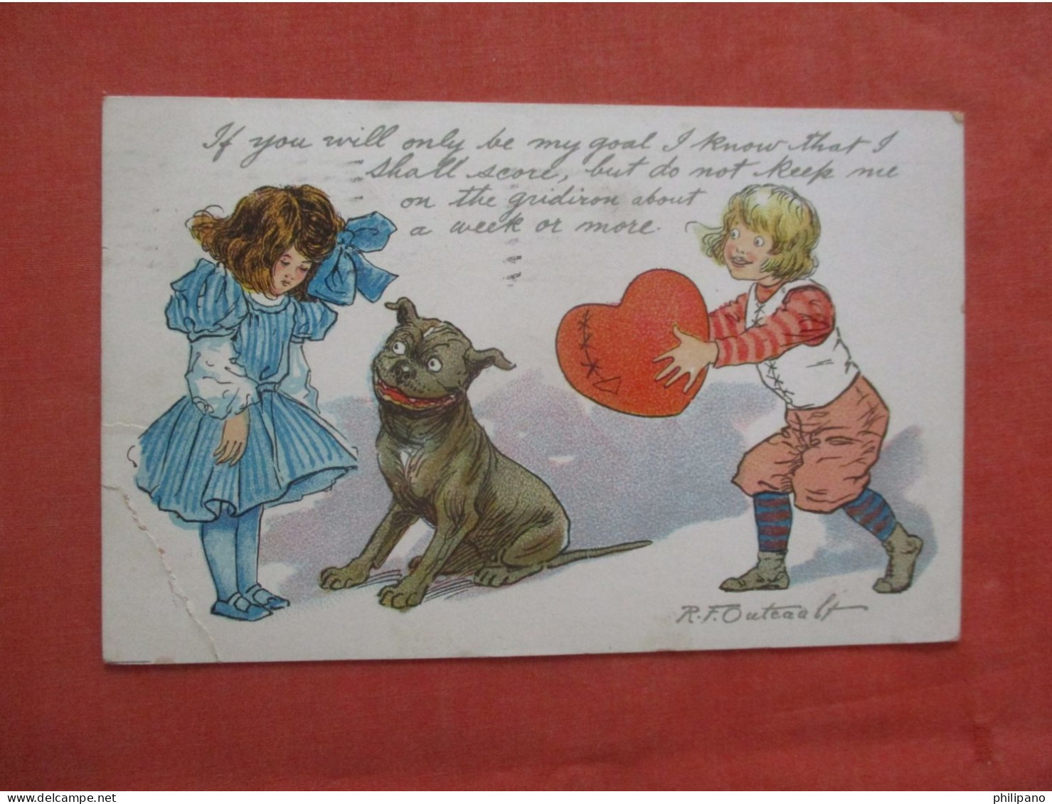 Signed  R.F. Outcault Bottom Left Crease  Valentine         Ref 6072 - Saint-Valentin