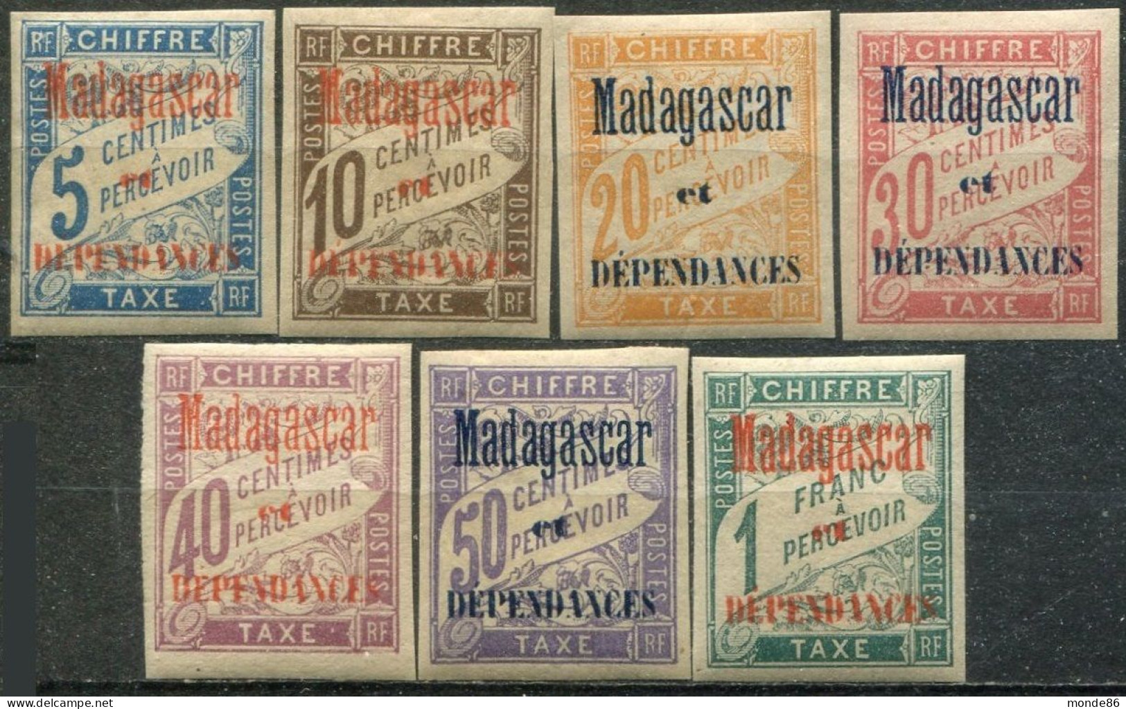 MADAGASCAR - Y&T Taxe N° 1-7 *...belles Marges - Timbres-taxe