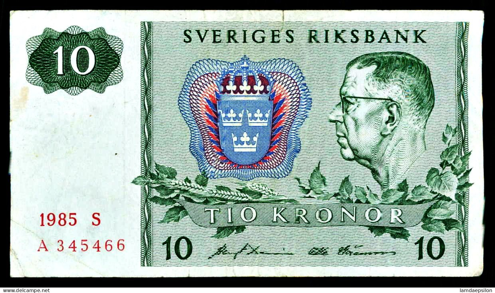 A8 SUEDE    BILLETS DU MONDE   BANKNOTES  10 KRONOR 1985 - Svezia