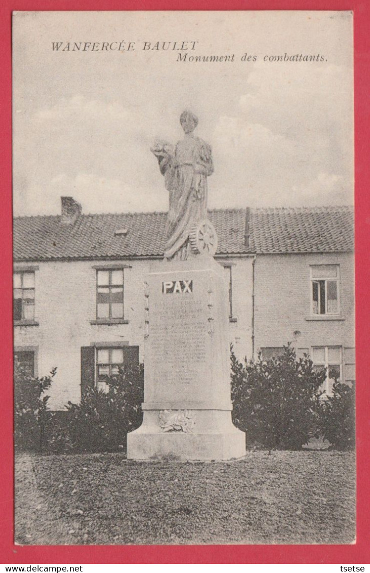 Wanfercée-Baulet - Monument Des Combattants ( Voir Verso ) - Fleurus