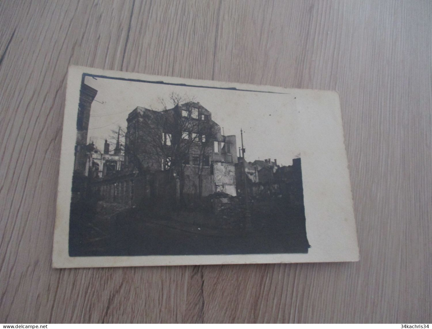 Carte Photo 80 Somme Amiens Guerre De 14/18 Bâtiment Détruit - Amiens