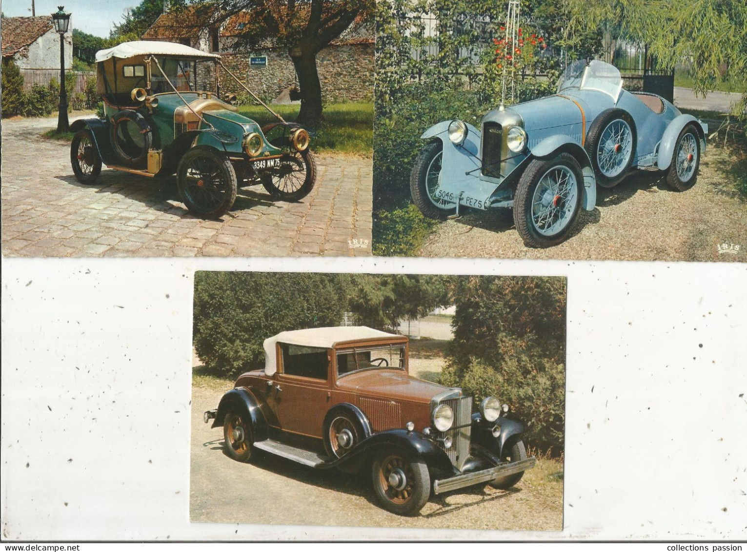 Cp, Automobile, Hupmobile 1932, Clément Bayard 1911, Amilcar 1923, LOT DE 3 CARTES POSTALES - Turismo