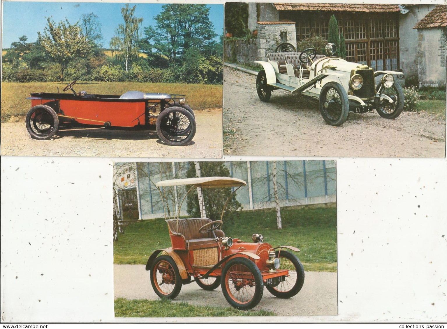 Cp, Automobile, Mors-Runabout 1909, Delaugere Et Clayette 1898, Bedelia 1913, LOT DE 3 CARTES POSTALES - Passenger Cars