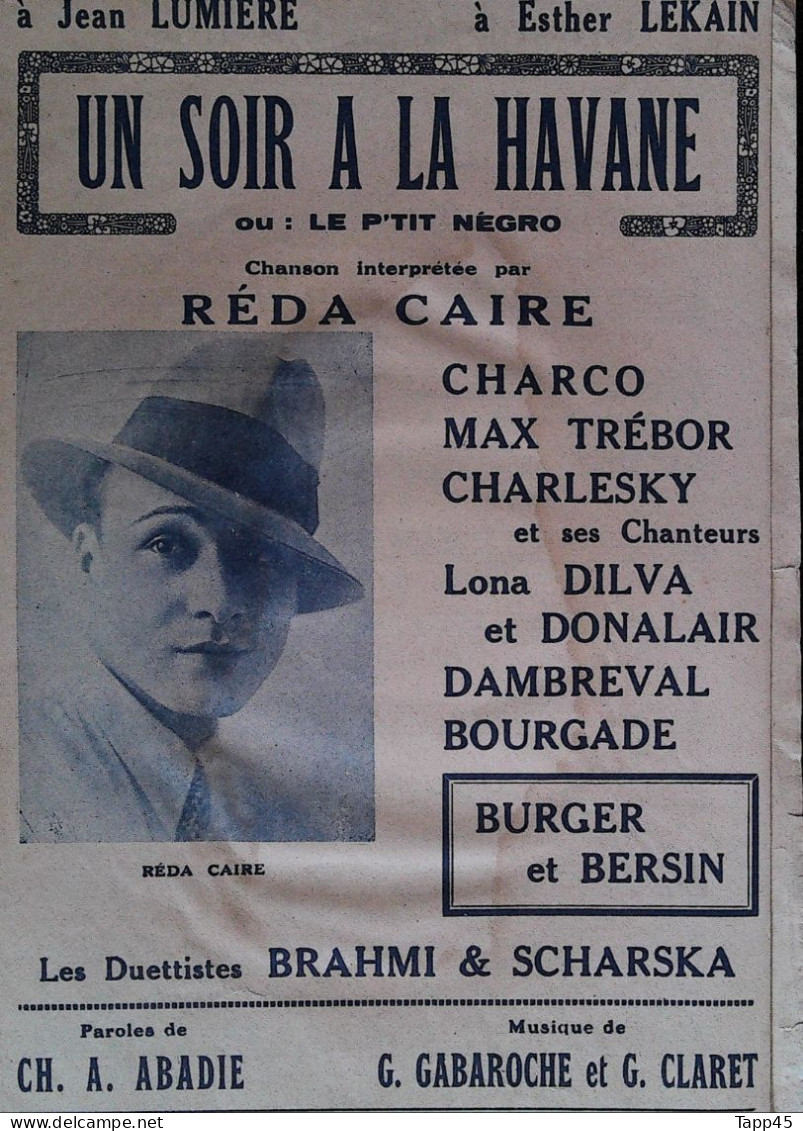 Partition Ancienne > Un Soir à La Havane  >   Réf: 30/5  T V19 - Vocals