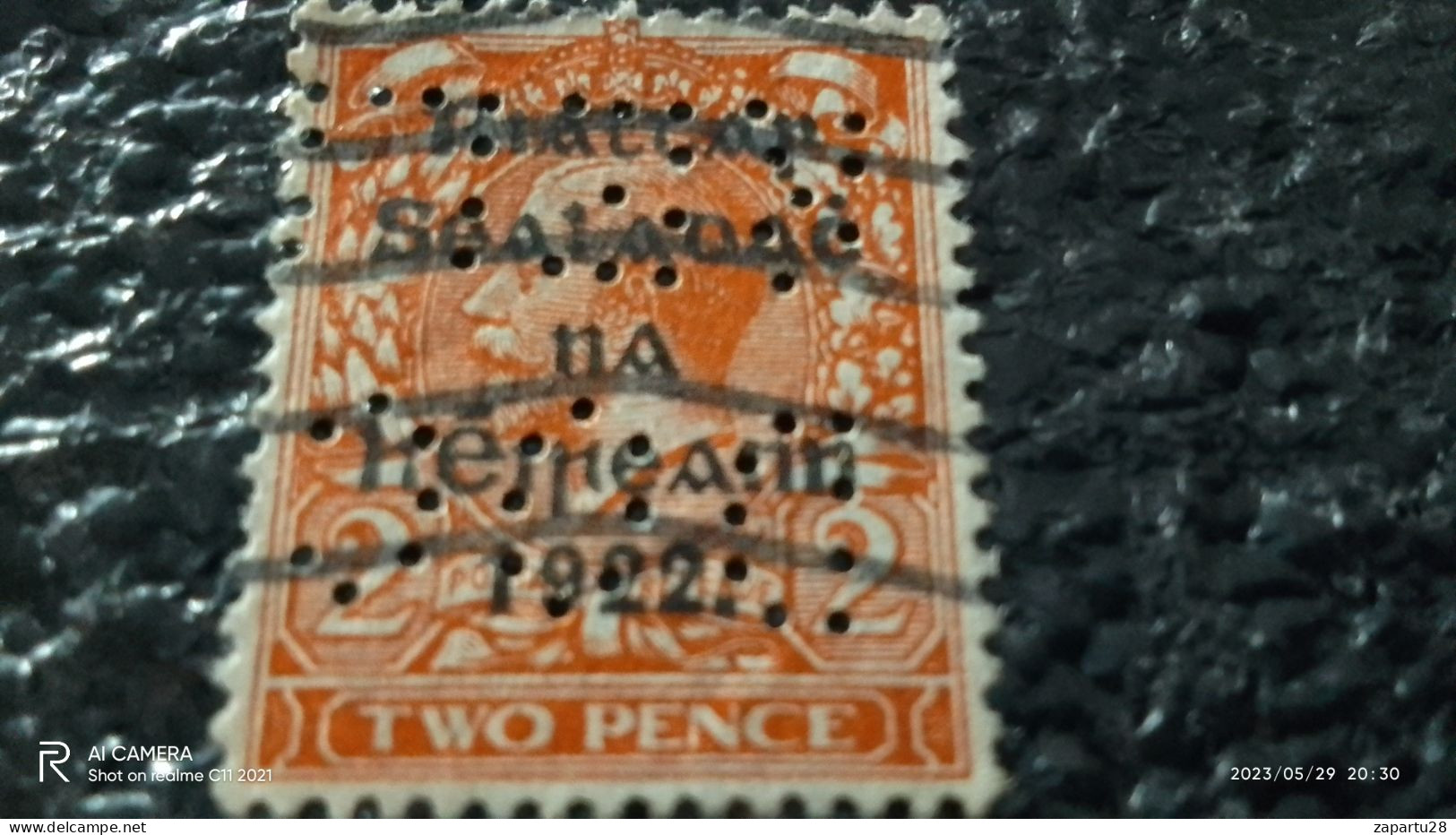 IRLANDA-1922-30       2P     USED          SÜRSAJED     PERFÖRE - Usati