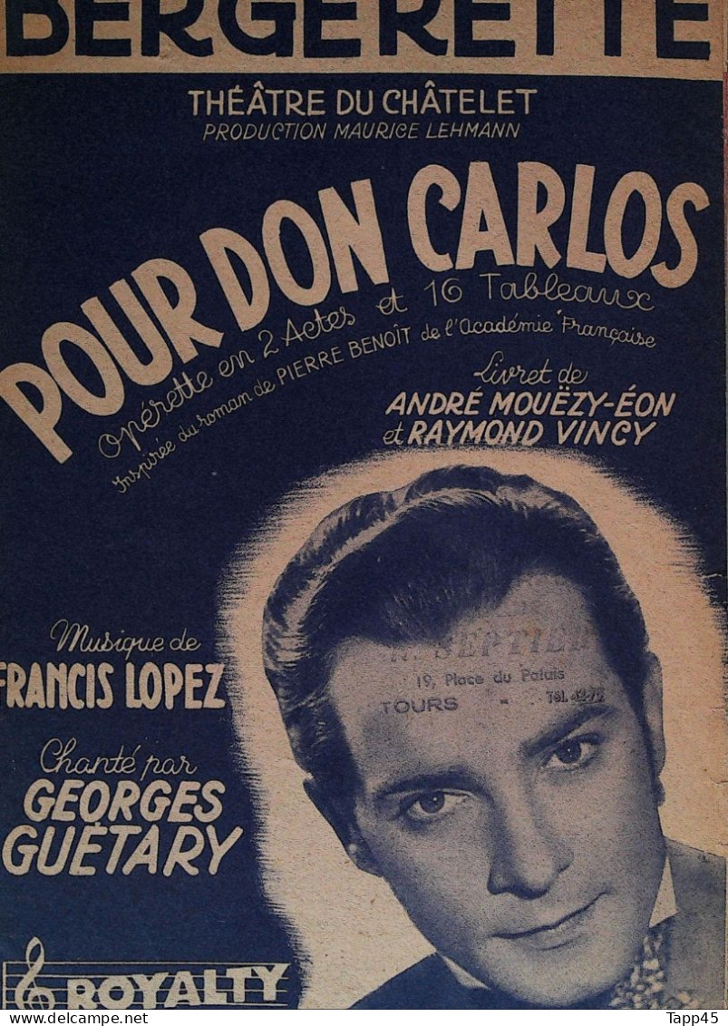 Partition Ancienne > Pour Don Carlos >   Réf: 30/5  T V19 - Chant Soliste