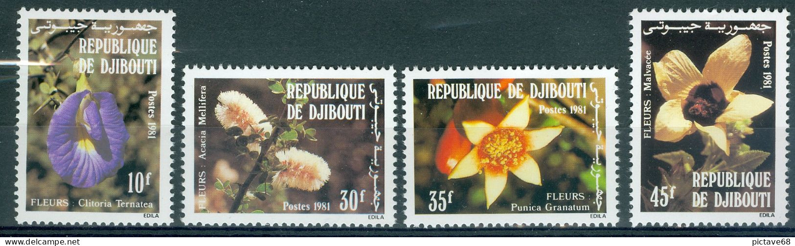 REPUBLIQUE DE DJIBOUTI/ FLORE/ SERIE N° 544 à 547 NEUFS ** - Djibouti (1977-...)