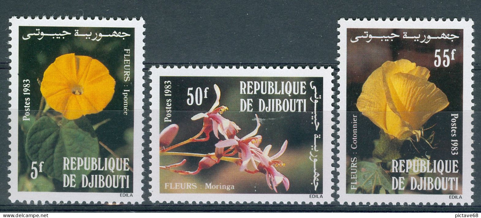 REPUBLIQUE DE DJIBOUTI/ FLORE/ SERIE N° 564 à 566 NEUFS ** - Djibouti (1977-...)