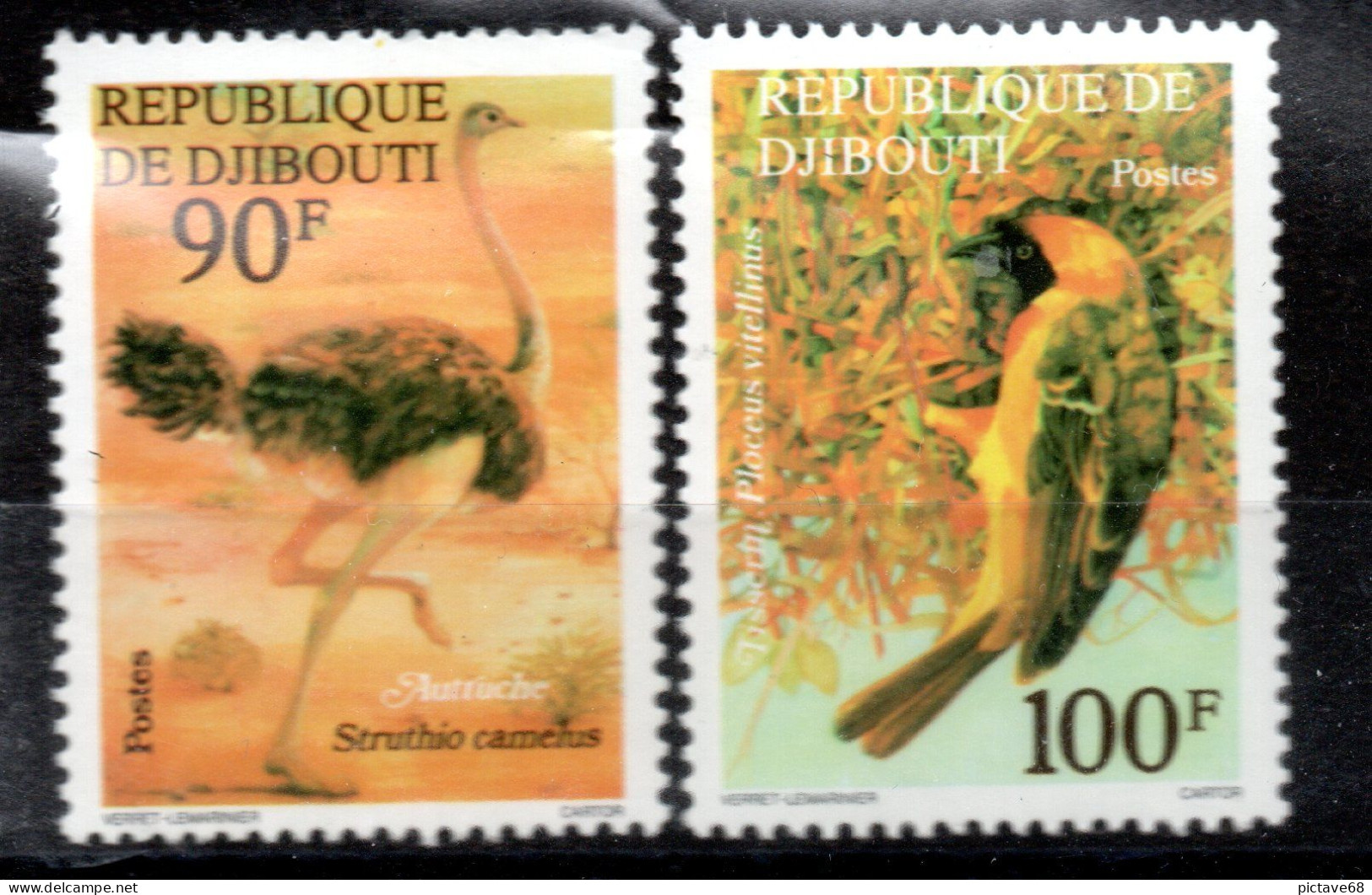 DJIBOUTI / FAUNE / OISEAUX / N° 463 & 464 * * - Djibouti (1977-...)