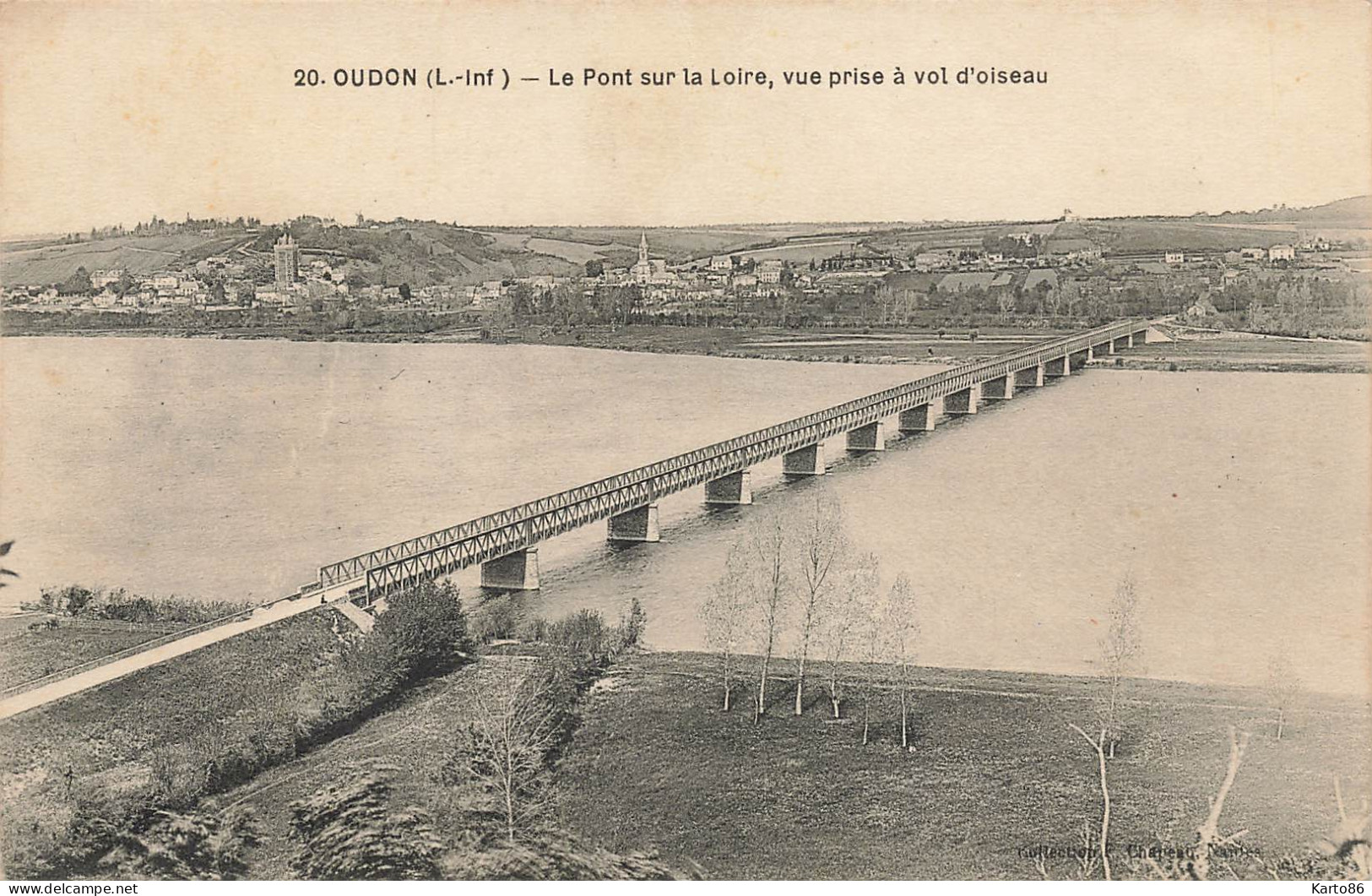 Oudon * Le Pont Sur La Loire * Vue Prise à Vol D'oiseau  - Oudon