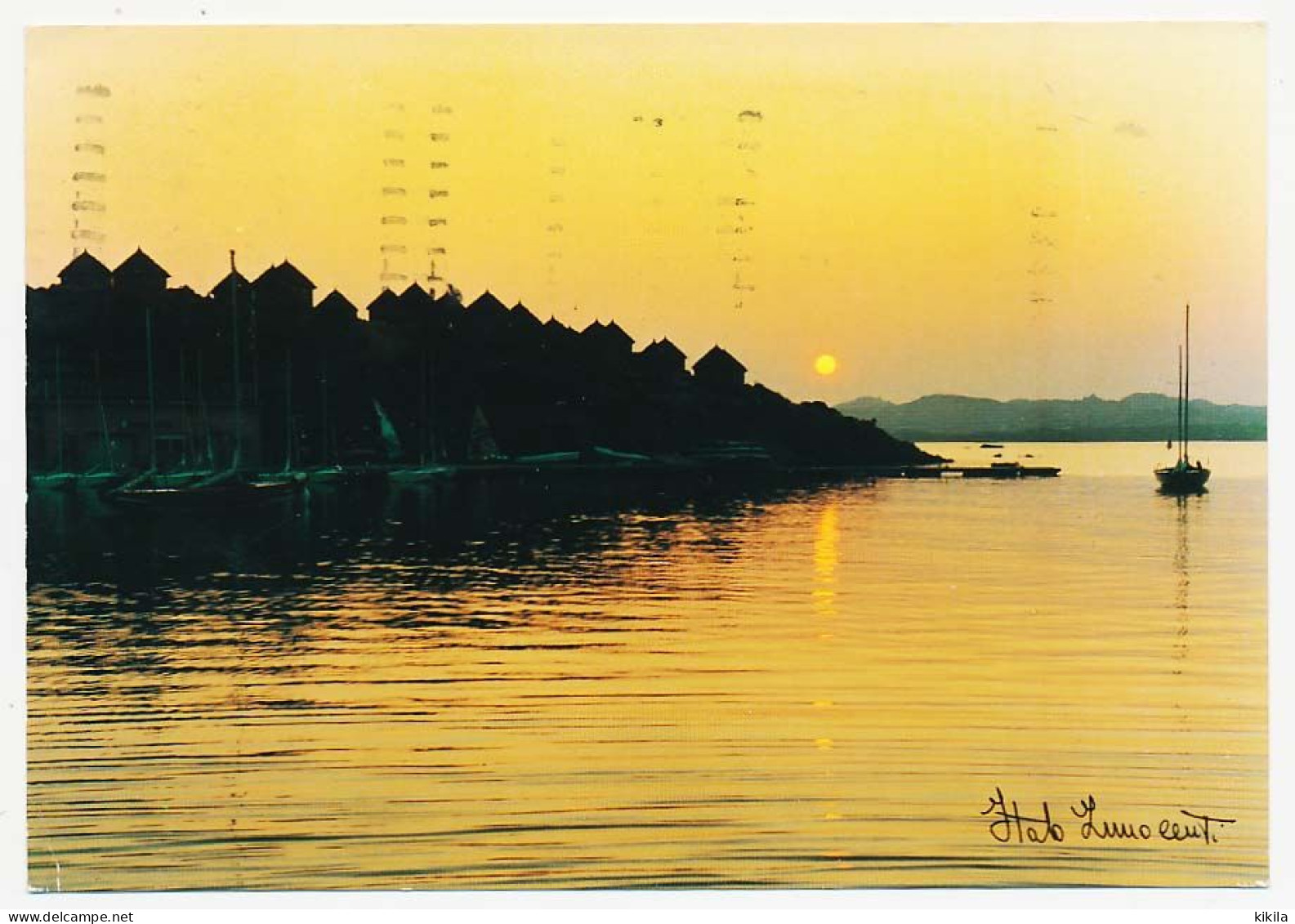 CPSM 10.5 X 15 Italie (249)  Olbia Tempio Arcipelago Di LA MADDALENA  Club Méditerranée  Coucher De Soleil - Olbia