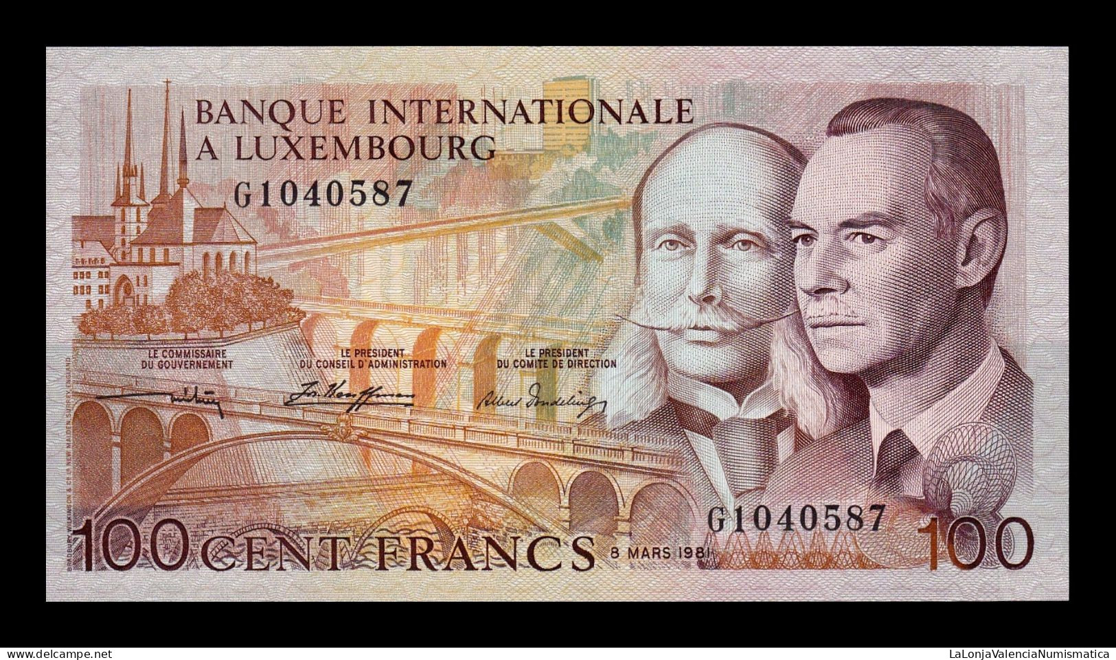 Luxemburgo Luxembourg 100 Francs 1981 Pick 14A Sc Unc - Lussemburgo