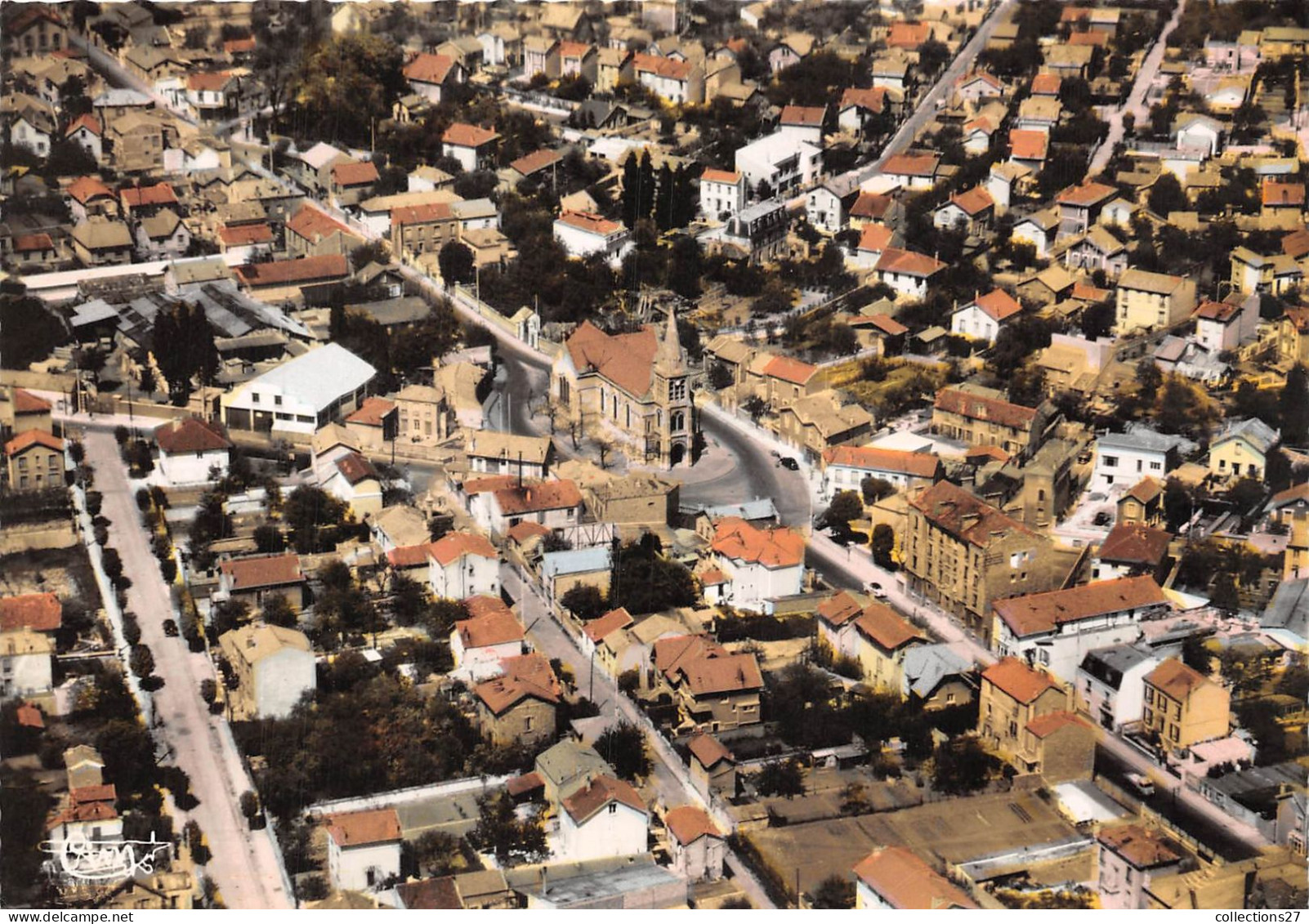 93-NEUILLY-PLAISANCE- VUE AERIENNE SUR LE QUARTIER DE L'EGLISE - Neuilly Plaisance