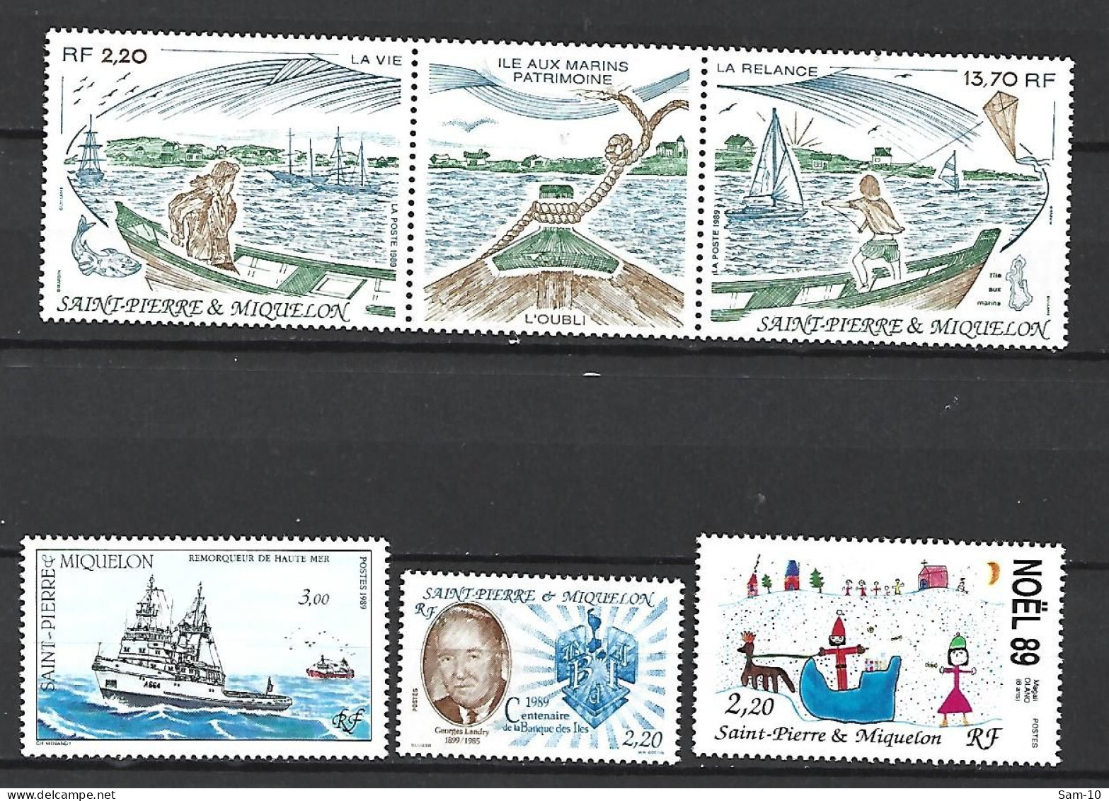 Timbre St Pierre Et Miquelon Neuf **  N 497 / 512  Année Complète  1989 - Full Years