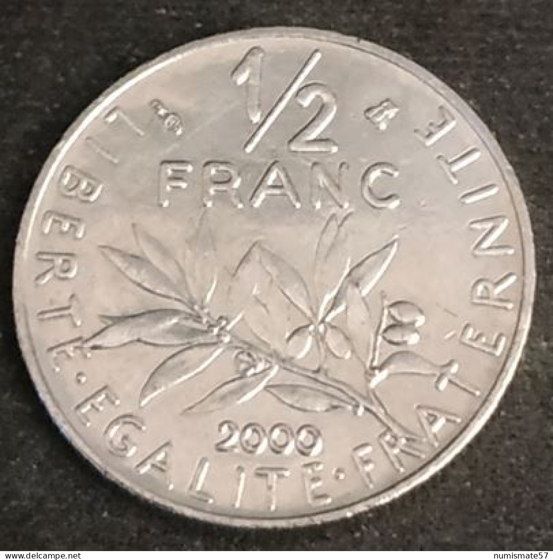 FRANCE - 1/2 FRANC - 50 CENTIMES 2000 - Semeuse - Gad 429 - KM 931.1 - 50 Centimes