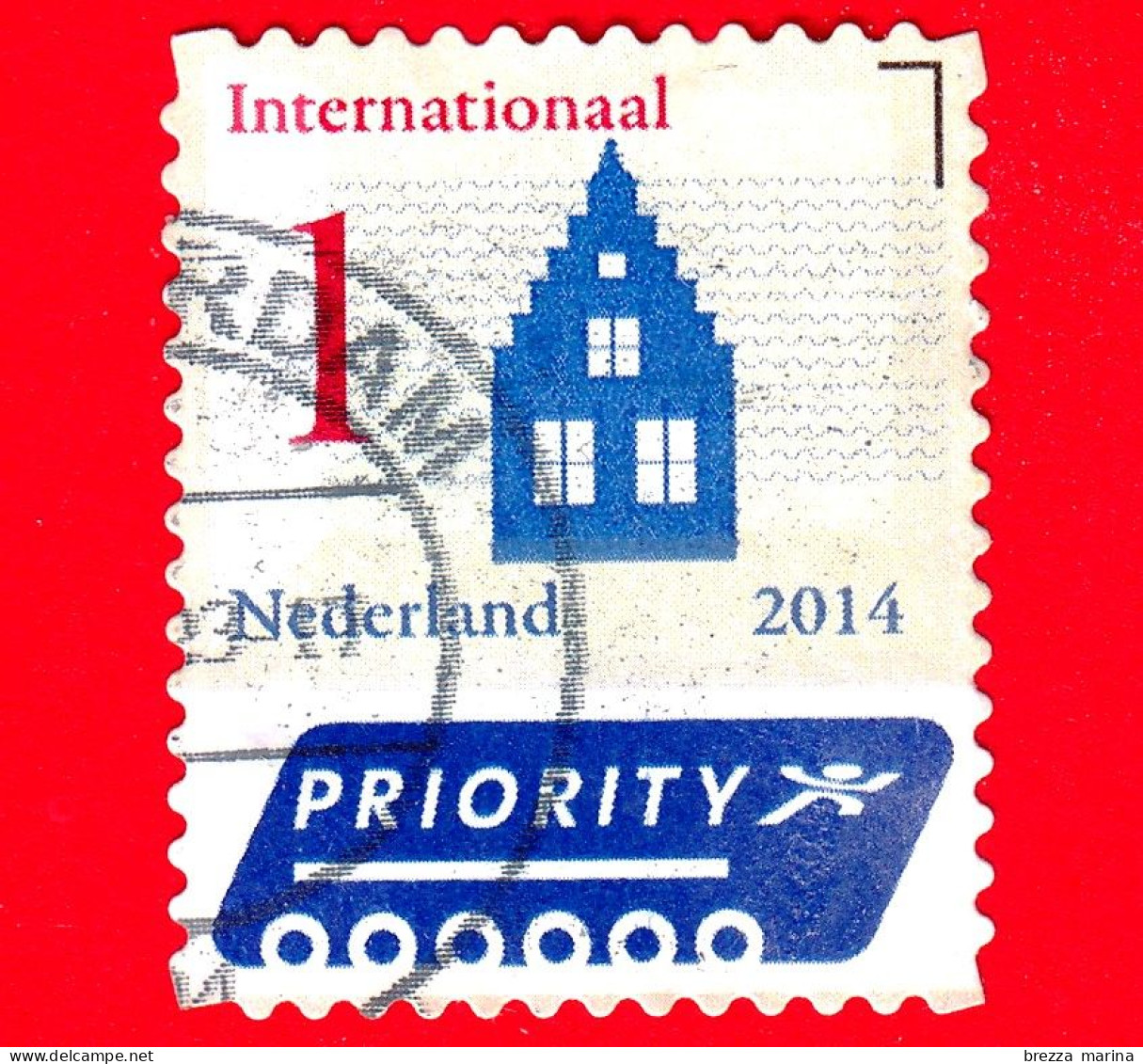 OLANDA - Usato - 2014 - Icone Olandesi - Case - Amsterdam House - Dutch Icons (International) - 1 (1,05) - Used Stamps