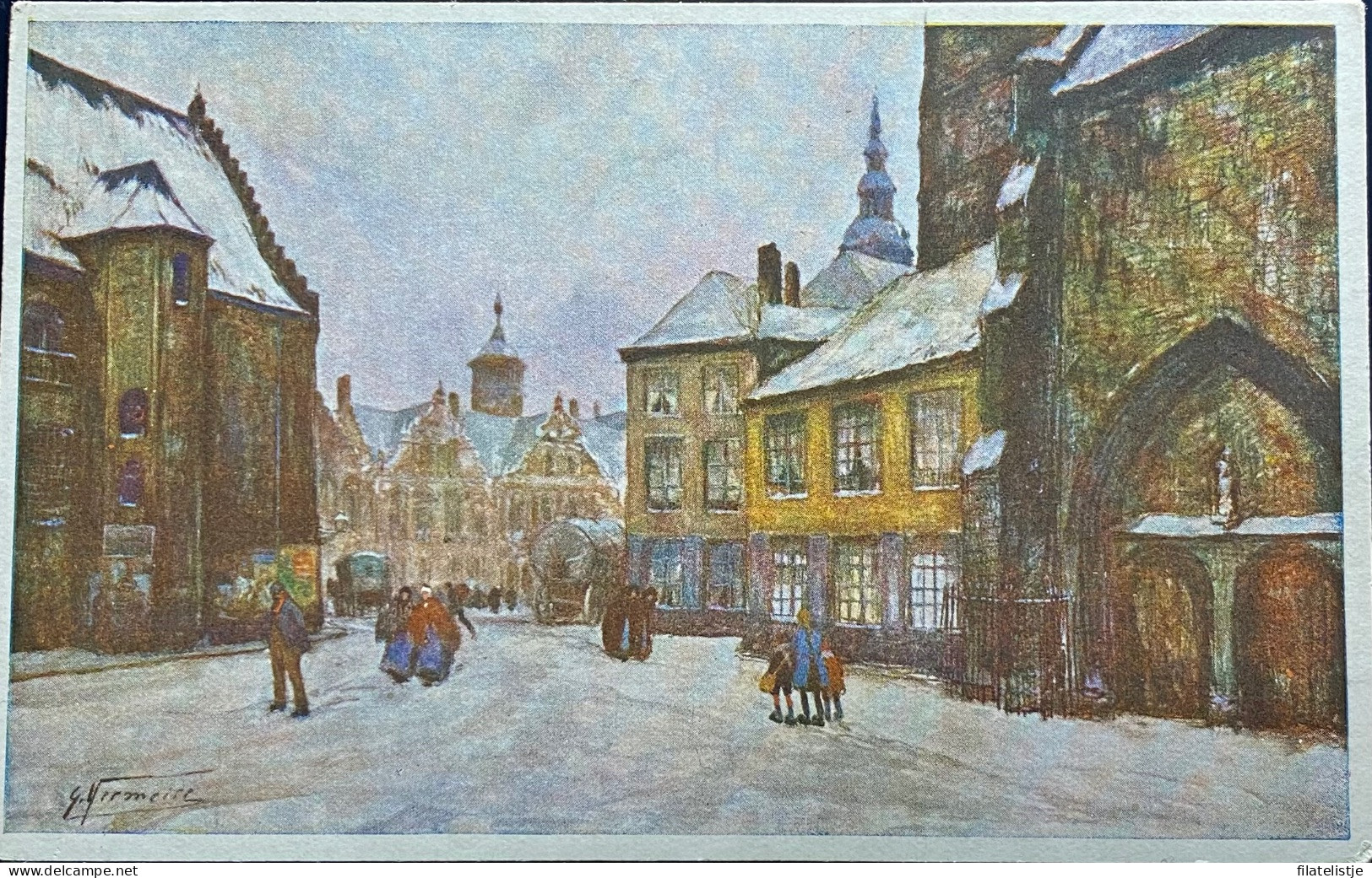 Veurne. Appelmarkt Schilderij G Vermeire - Veurne