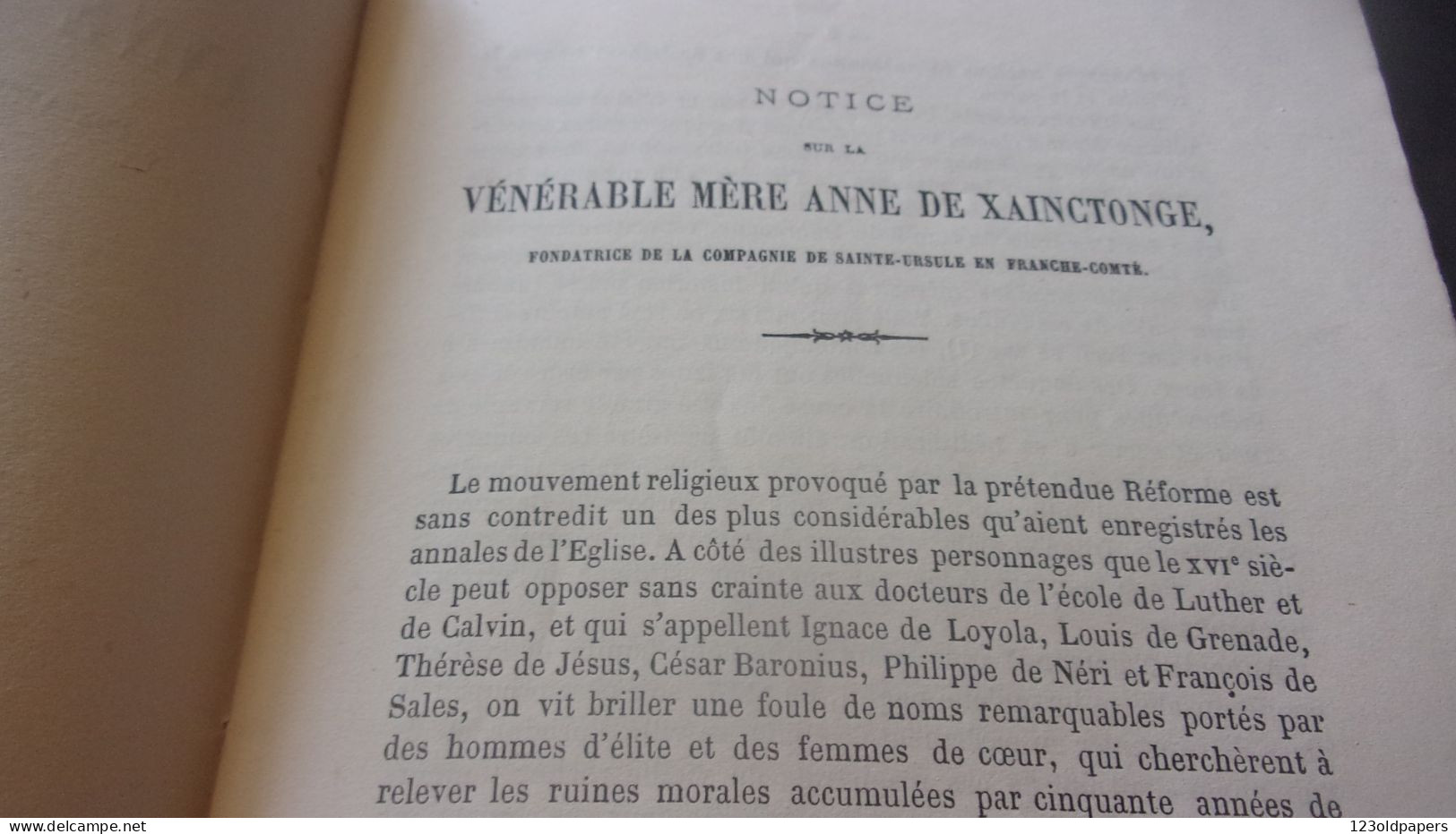 1876 NOTICE SUR ANNE DE XAINCTONGE EN FRACHECOMTE PAR ABBE J MOREY CURE BAUDONCOURT COMPAGNIE SAINTE URSULE - Franche-Comté