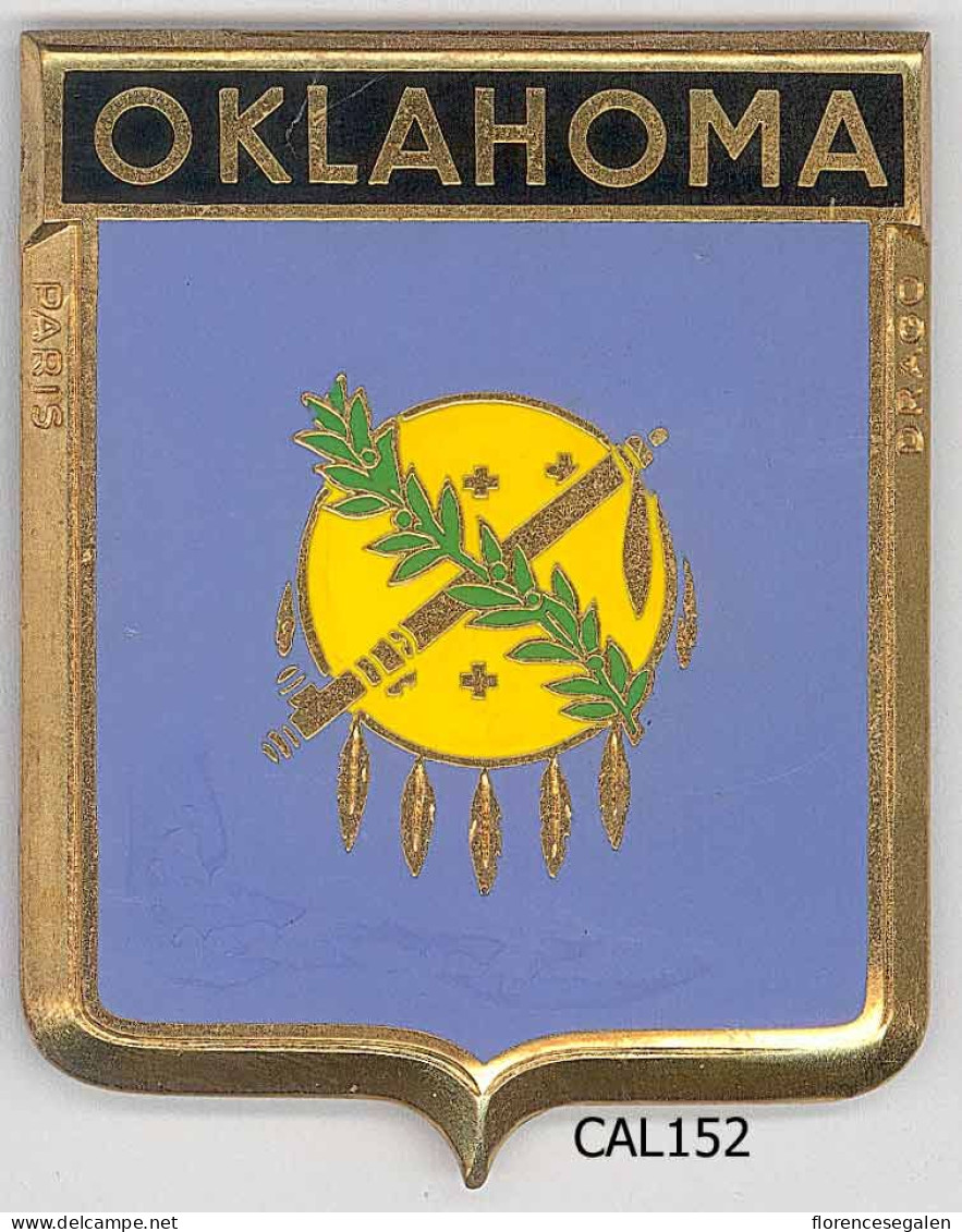 CAL152 - PLAQUE CALANDRE AUTO - OKLAHOMA - Altri & Non Classificati